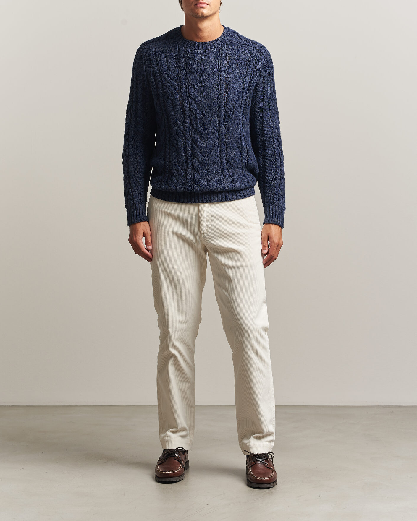 Men | Trousers | Polo Ralph Lauren | Bedford Corduroy 5-Pocket Pants Warm White