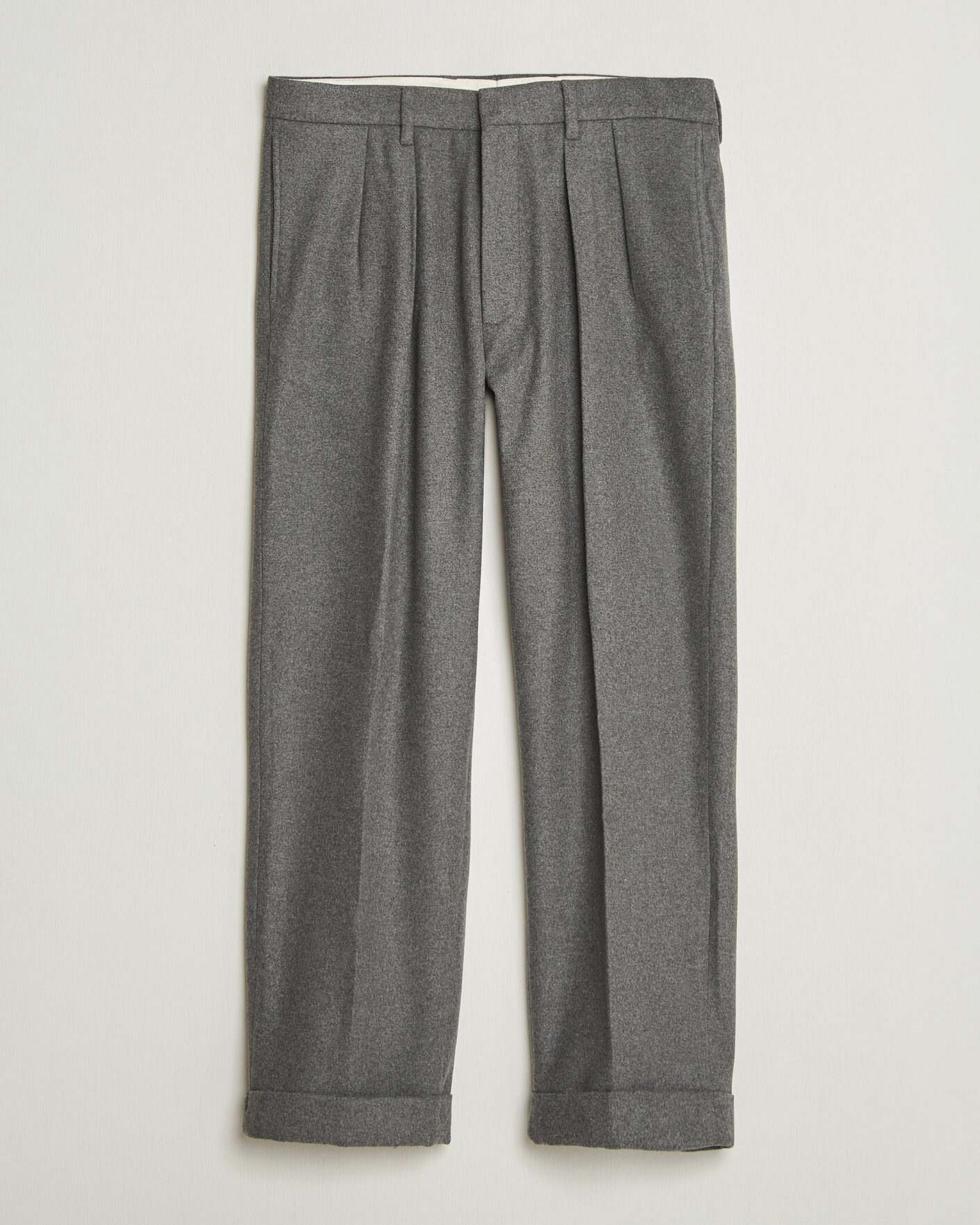 Men | Trousers | Polo Ralph Lauren | Flanell Blend Straight Fit Pants Medium Grey
