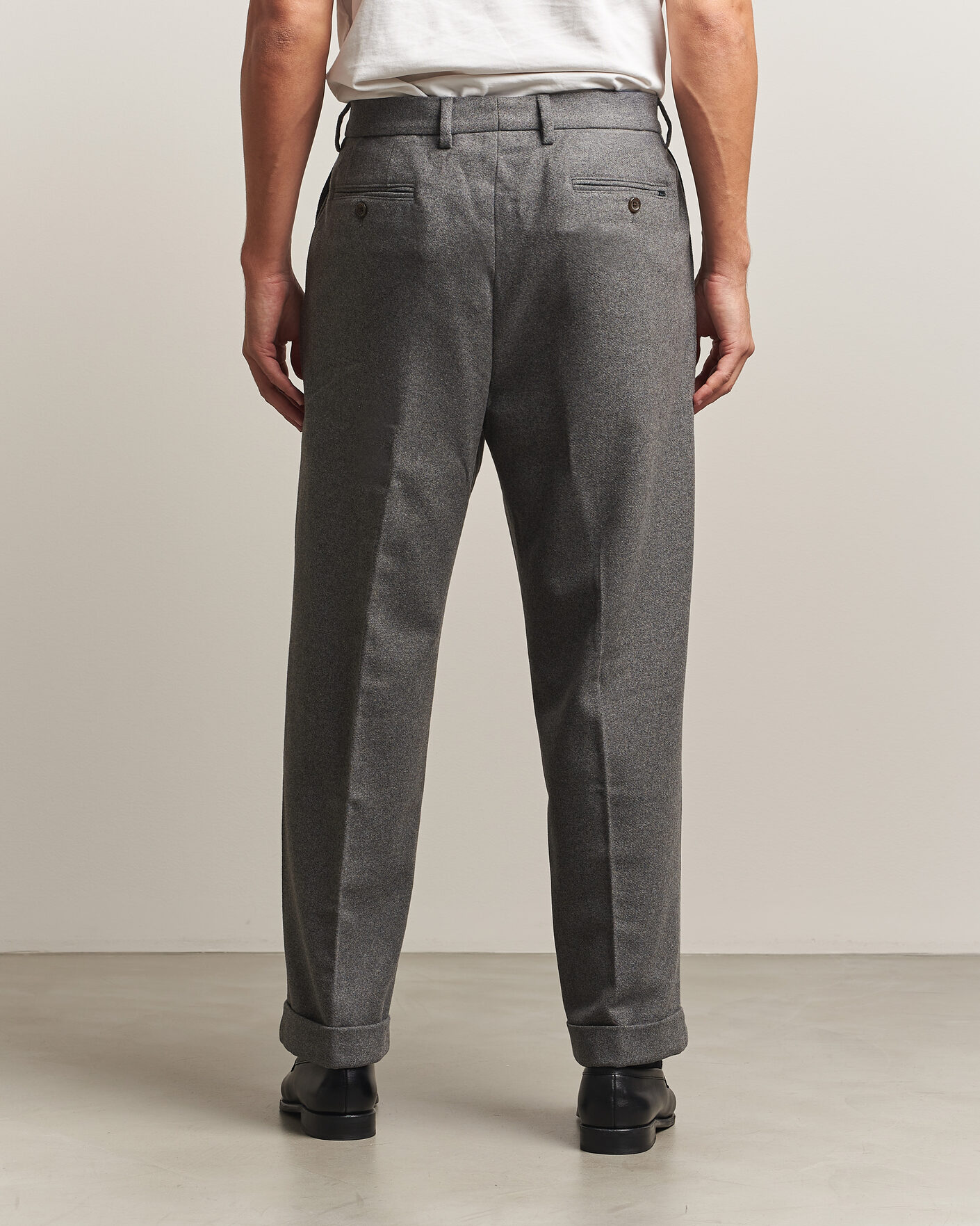 Men | Trousers | Polo Ralph Lauren | Flanell Blend Straight Fit Pants Medium Grey