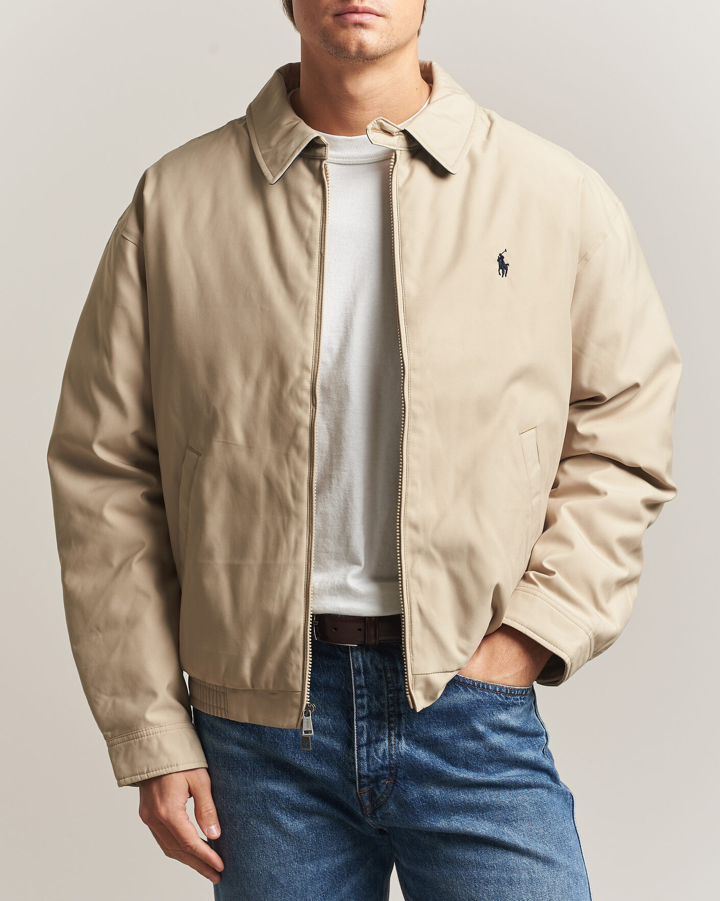 Men | Coats & Jackets | Polo Ralph Lauren | Woven Twill Windbreaker Khaki Uniform