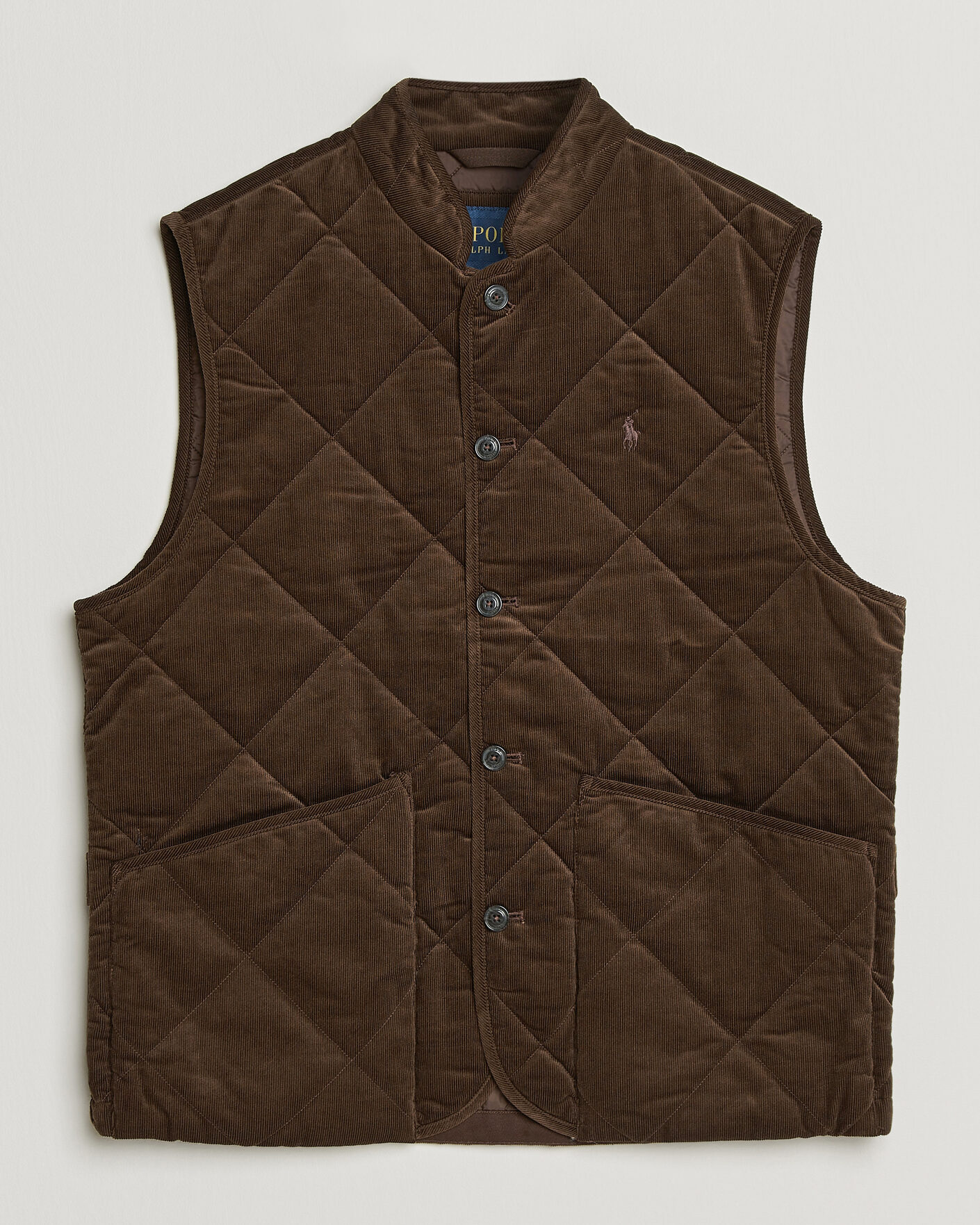 Men | Gilets | Polo Ralph Lauren | Quilted Corduroy Vest Cooper Brown