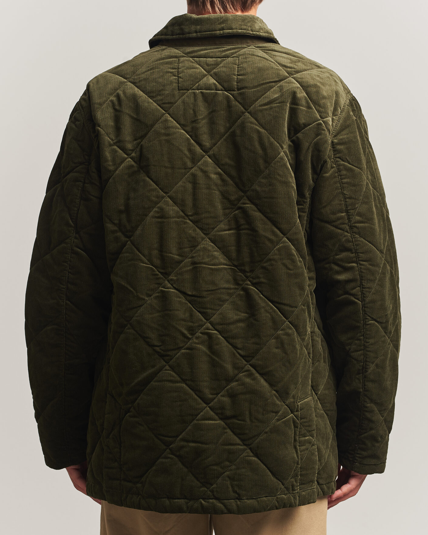 Men | Coats & Jackets | Polo Ralph Lauren | Quilted Corduroy Car Coat Company Olive
