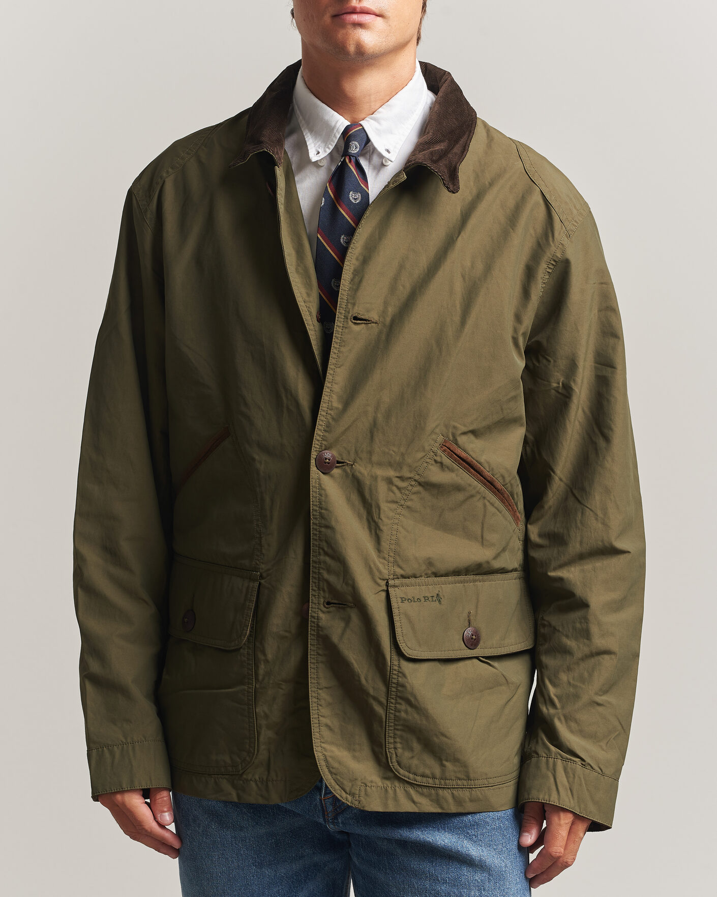 Men | Coats & Jackets | Polo Ralph Lauren | Cotton Nylon Field Jacket Canopy Olive