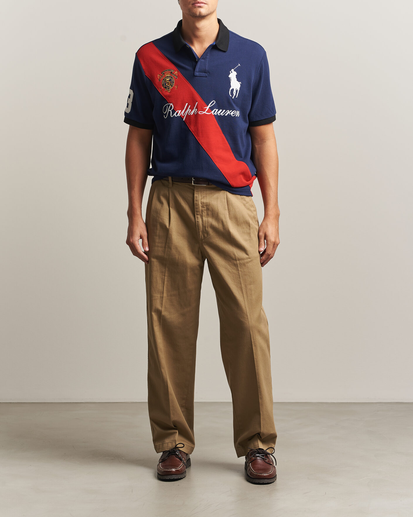 Polo Ralph Lauren Classic Fit Diagonal Stripe Polo Newport Navy at