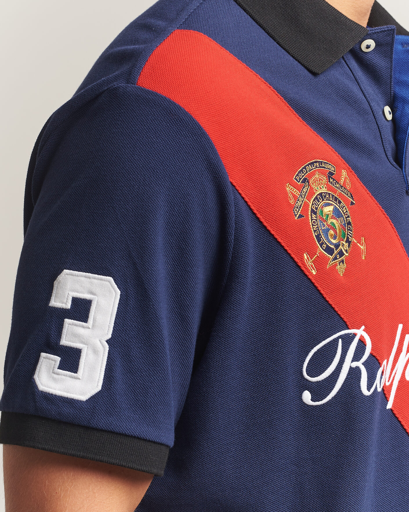 Men | Polo Shirts | Polo Ralph Lauren | Classic Fit Diagonal Stripe Polo Newport Navy