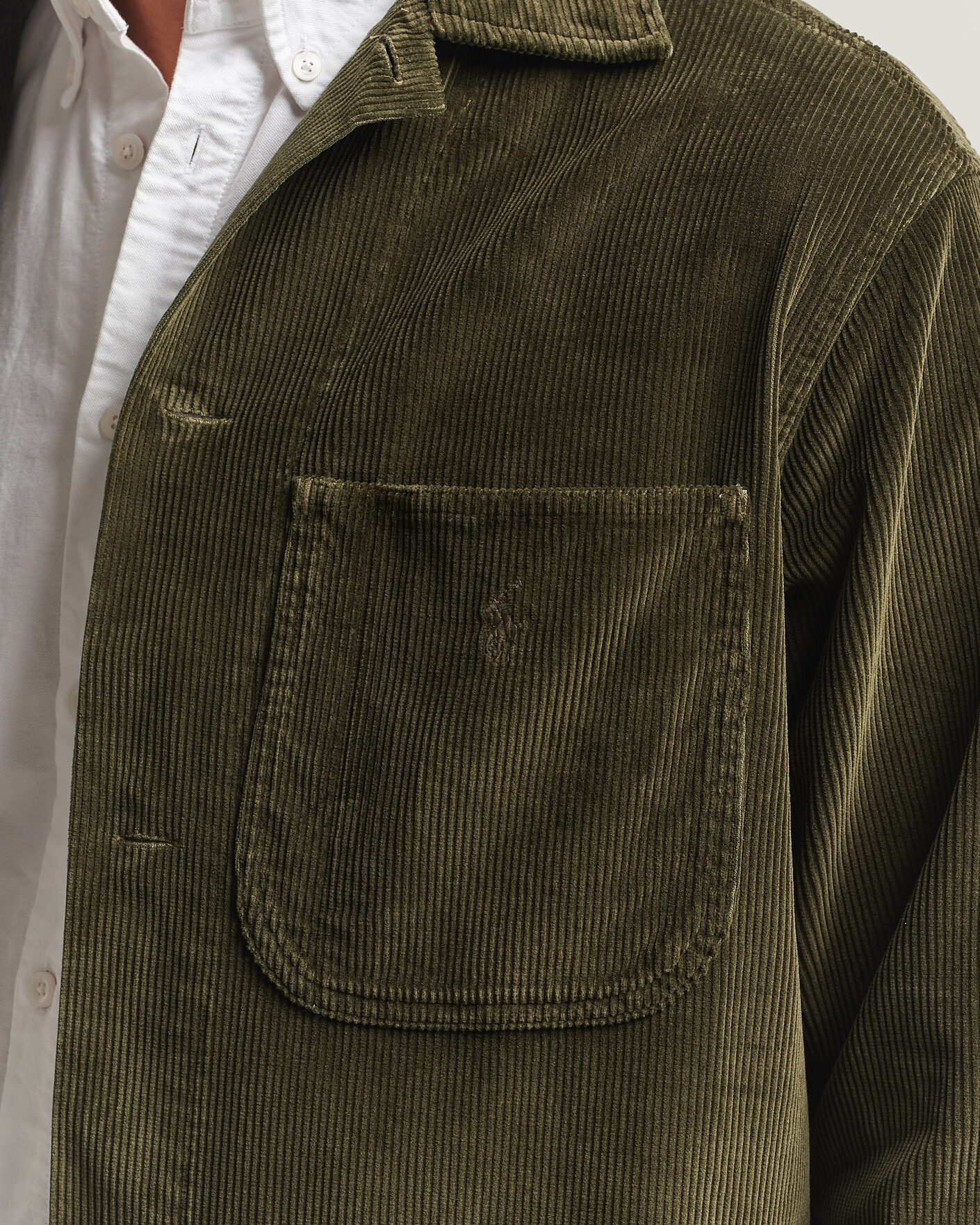 Men | Shirts | Polo Ralph Lauren | Corduroy Overshirt Company Olive
