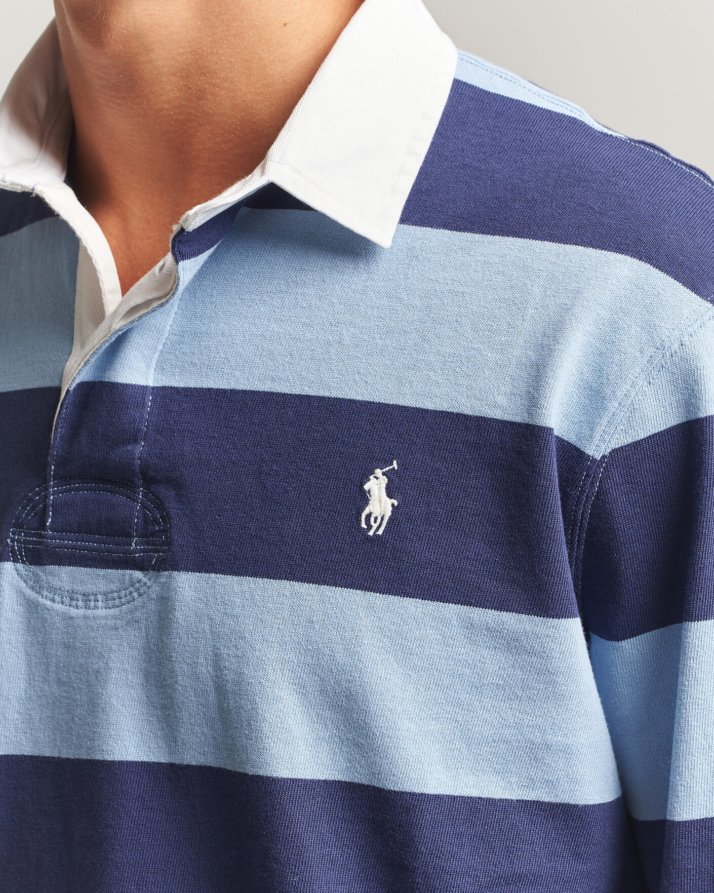 Men | Sweaters & Knitwear | Polo Ralph Lauren | Striped Jersey Rugger Blue/Navy