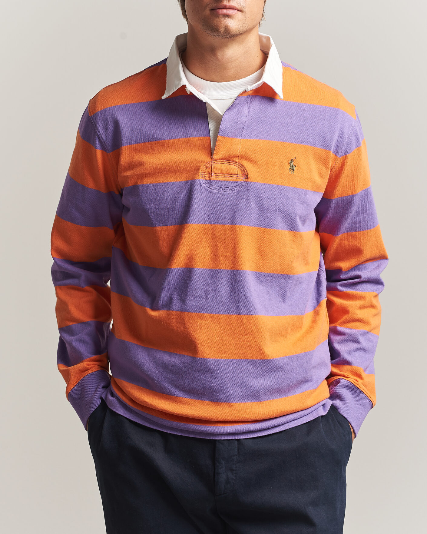 Polo Ralph Lauren Striped Jersey Rugger Purple/Orange at