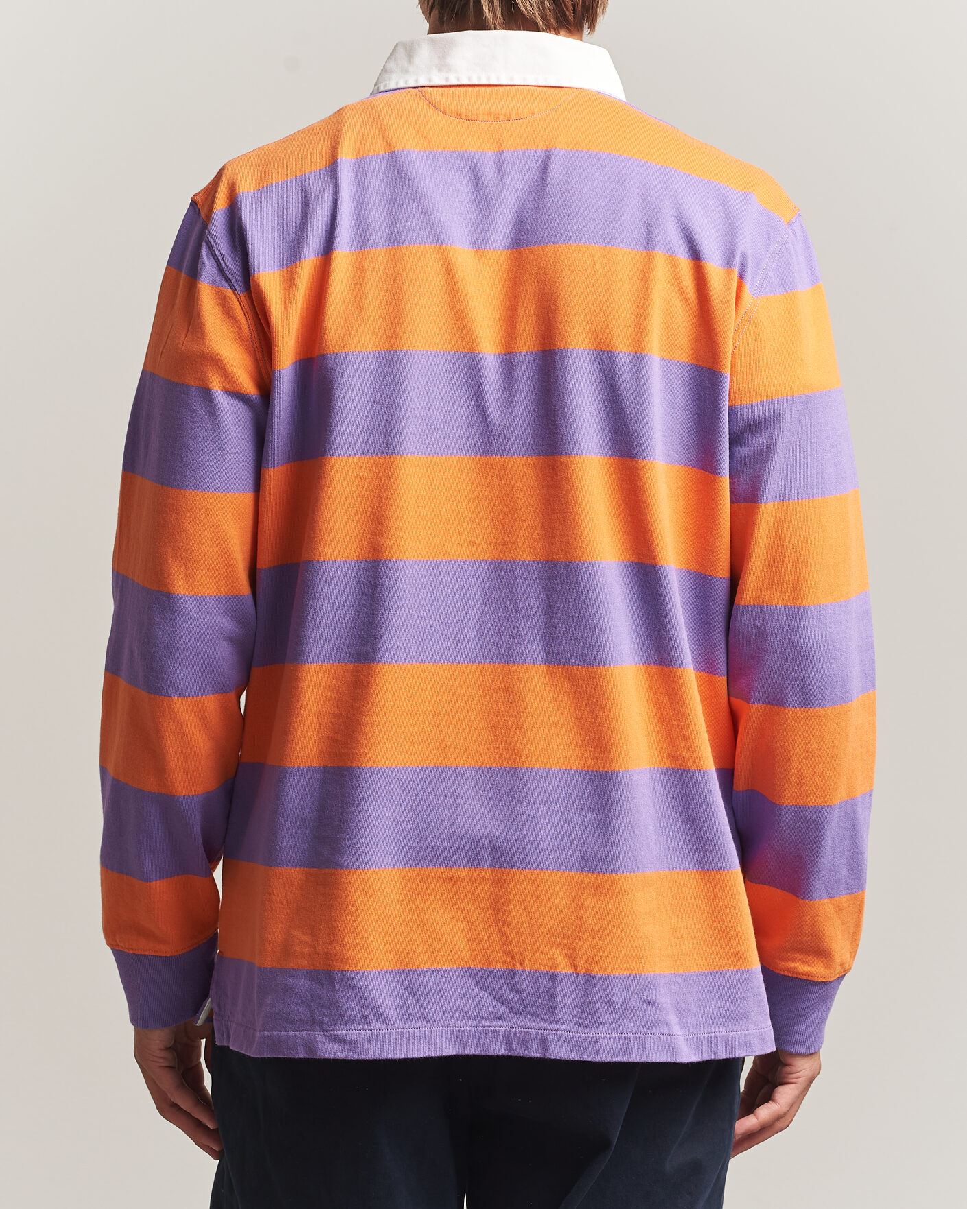 Men | Sweaters & Knitwear | Polo Ralph Lauren | Striped Jersey Rugger Purple/Orange