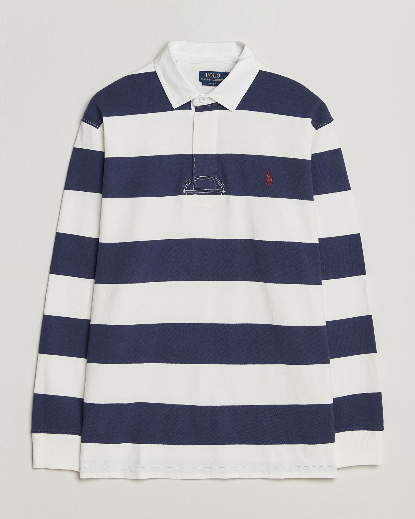 Men | Sweaters & Knitwear | Polo Ralph Lauren | Striped Jersey Rugger Cream/Navy