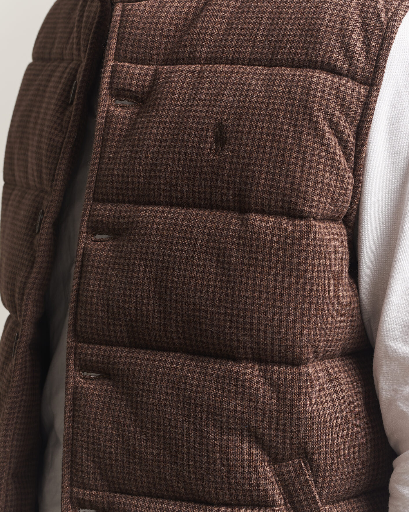 Men | Sweaters & Knitwear | Polo Ralph Lauren | Double Knitted Jaquard Vest Nutmeg Brown