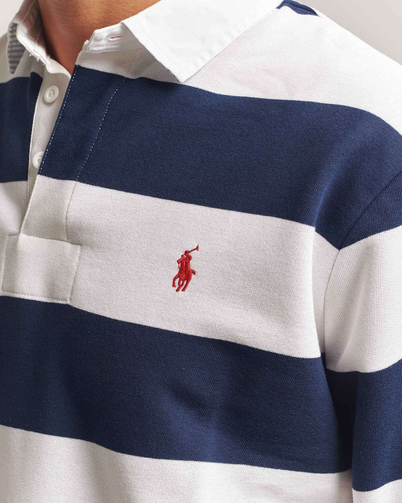 Polo Ralph Lauren Rugby Shirt Newport Navy/White at CareOfCarl.com
