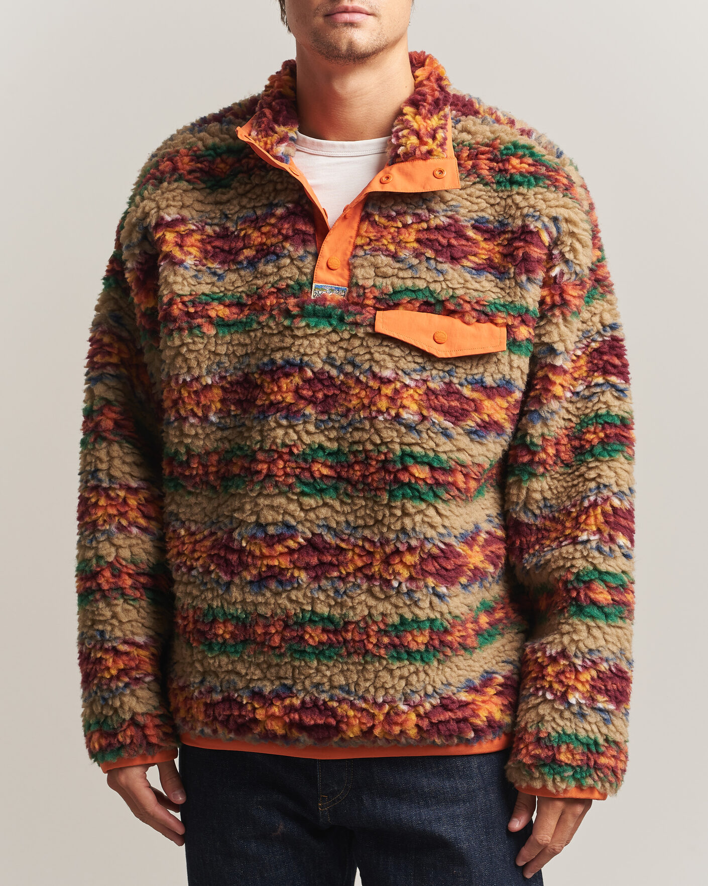 Men | Sweaters & Knitwear | Polo Ralph Lauren | Shaggy Hi Pile Red Rock Fairisle