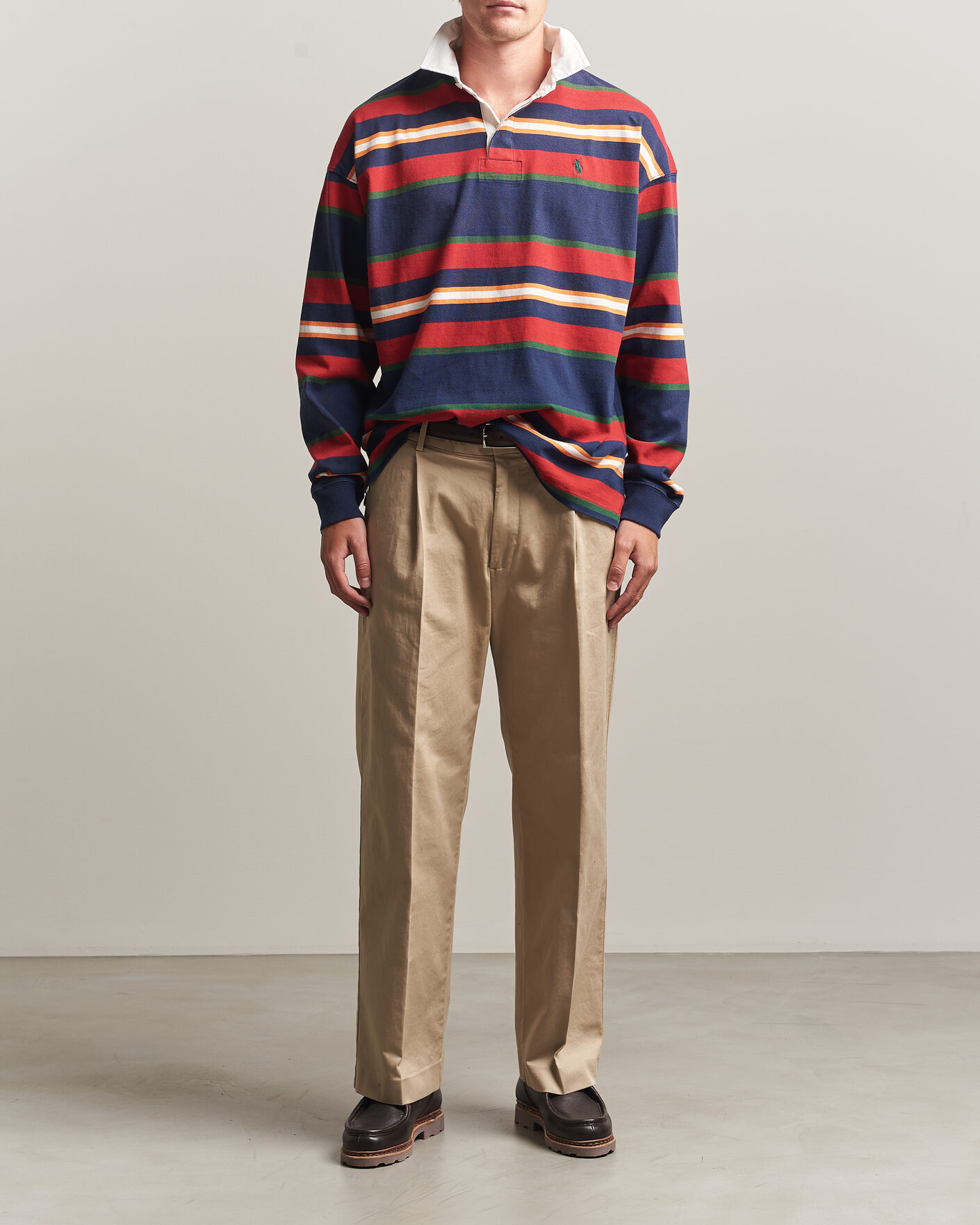 Men | Sweaters & Knitwear | Polo Ralph Lauren | Knitted Rugby Pullover Newport Navy Multi