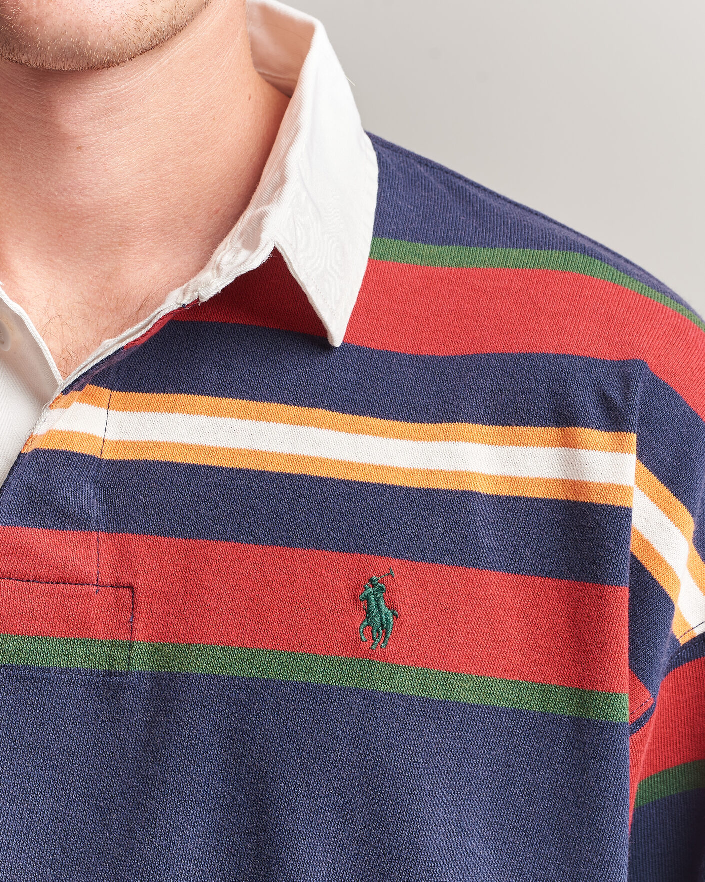 Men | Sweaters & Knitwear | Polo Ralph Lauren | Knitted Rugby Pullover Newport Navy Multi
