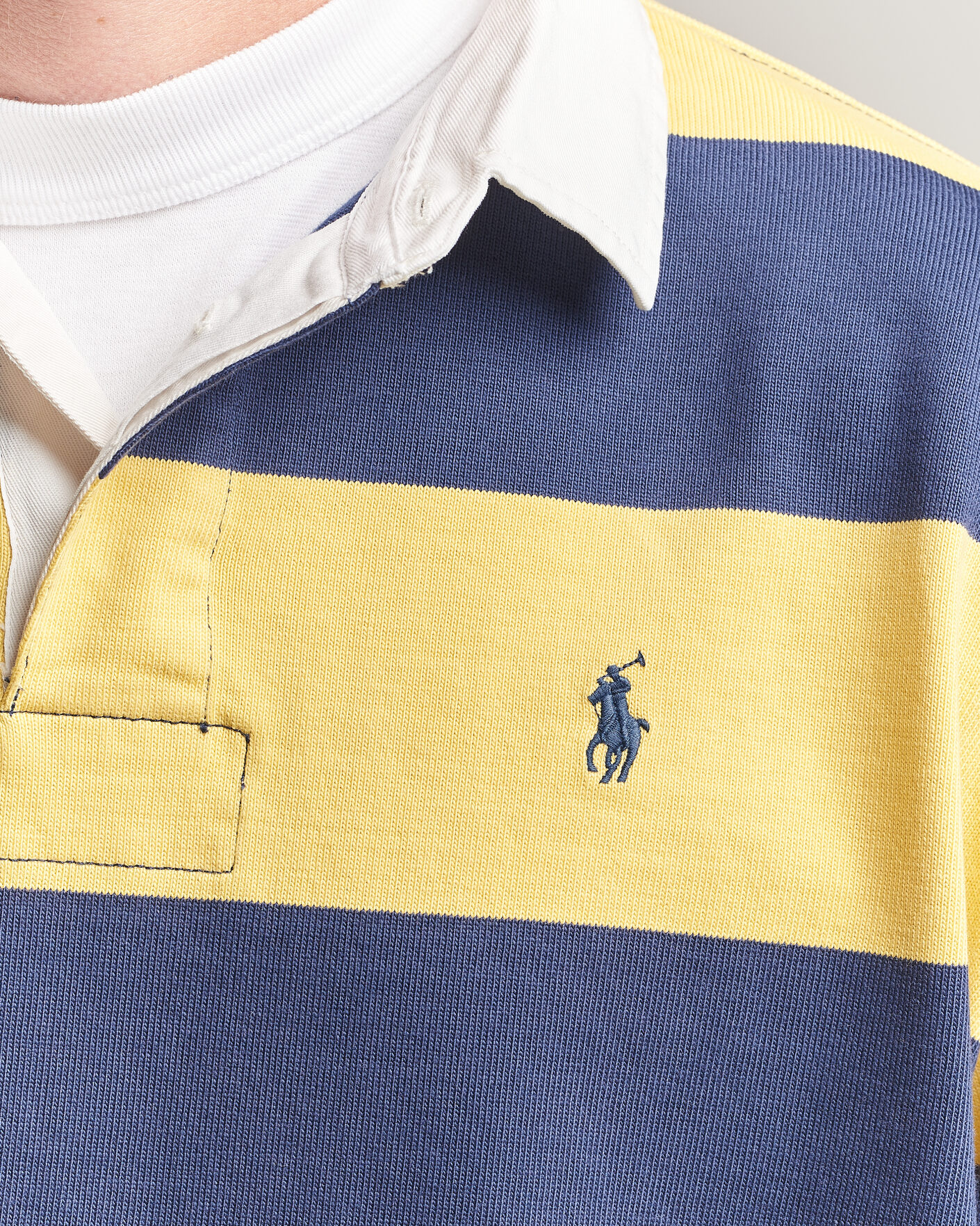 Polo Ralph Lauren Jersey Knitted Rugby Pullover Yellow/Cobolt at