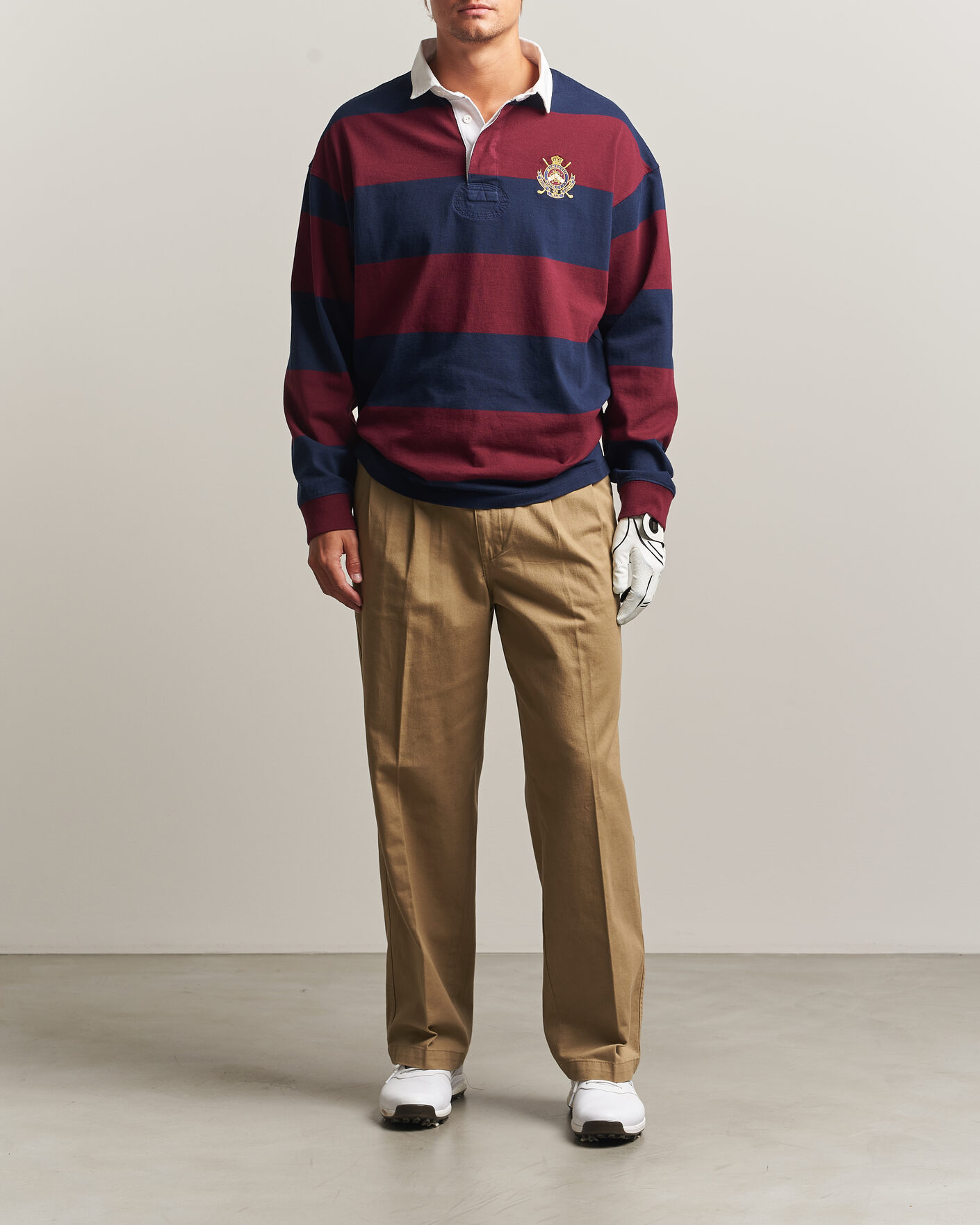 Men | Sweaters & Knitwear | RLX Ralph Lauren | Polo Ralph Lauren Rugby Long Sleeve Jersey Polo Classic Wine/Navy