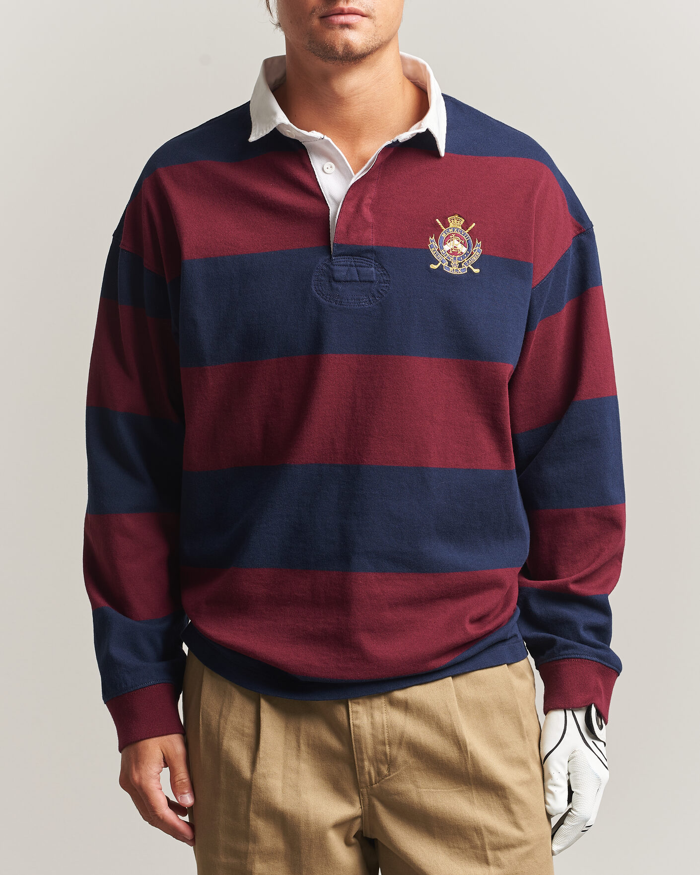 Men | Sweaters & Knitwear | RLX Ralph Lauren | Polo Ralph Lauren Rugby Long Sleeve Jersey Polo Classic Wine/Navy