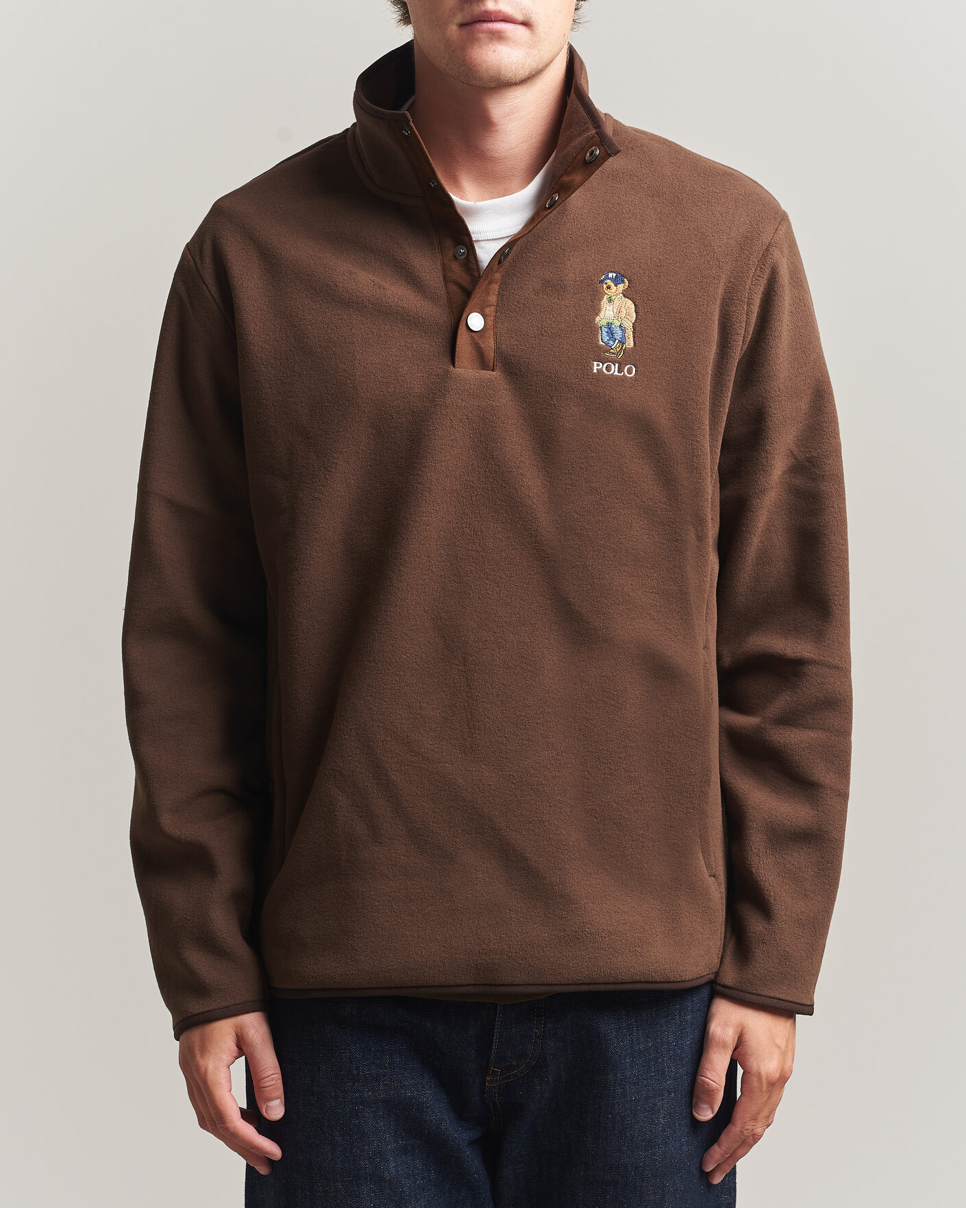 Polo Ralph Lauren Fleece Pullover Sweatshirt Luggage Brown at