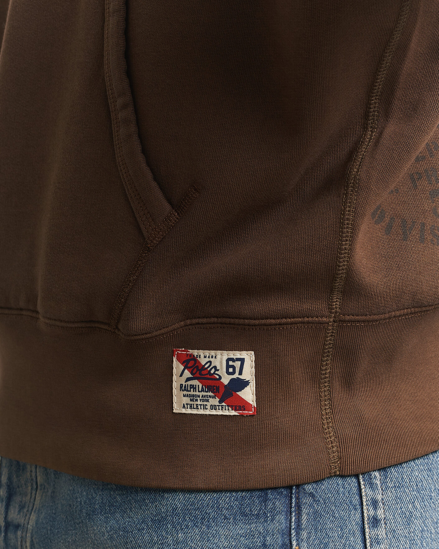 Men | Sweaters & Knitwear | Polo Ralph Lauren | Fleece Printed Hoodie Court Brown