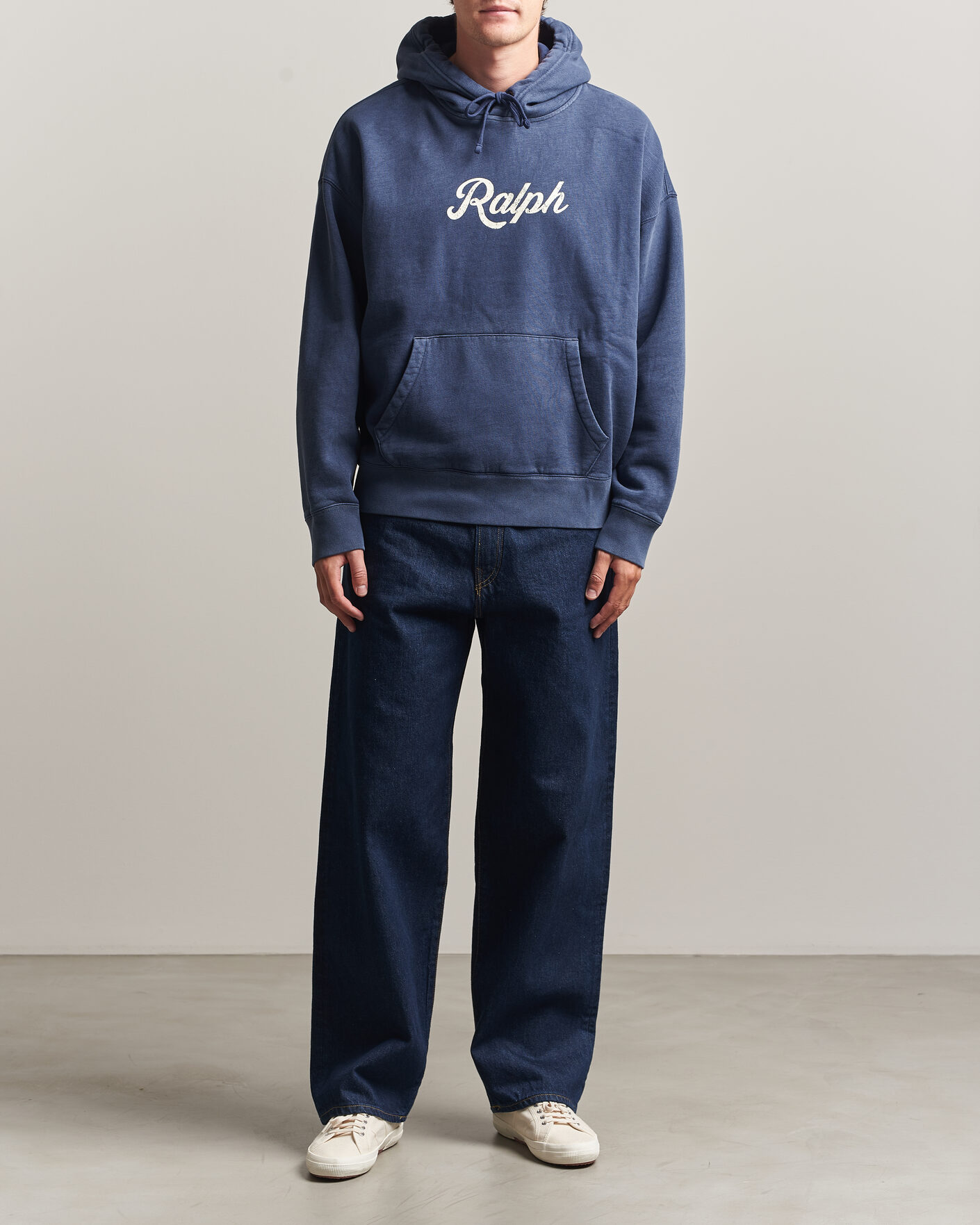 Men | Sweaters & Knitwear | Polo Ralph Lauren | Vintage Fleece Logo Hoodie Dark Cobalt