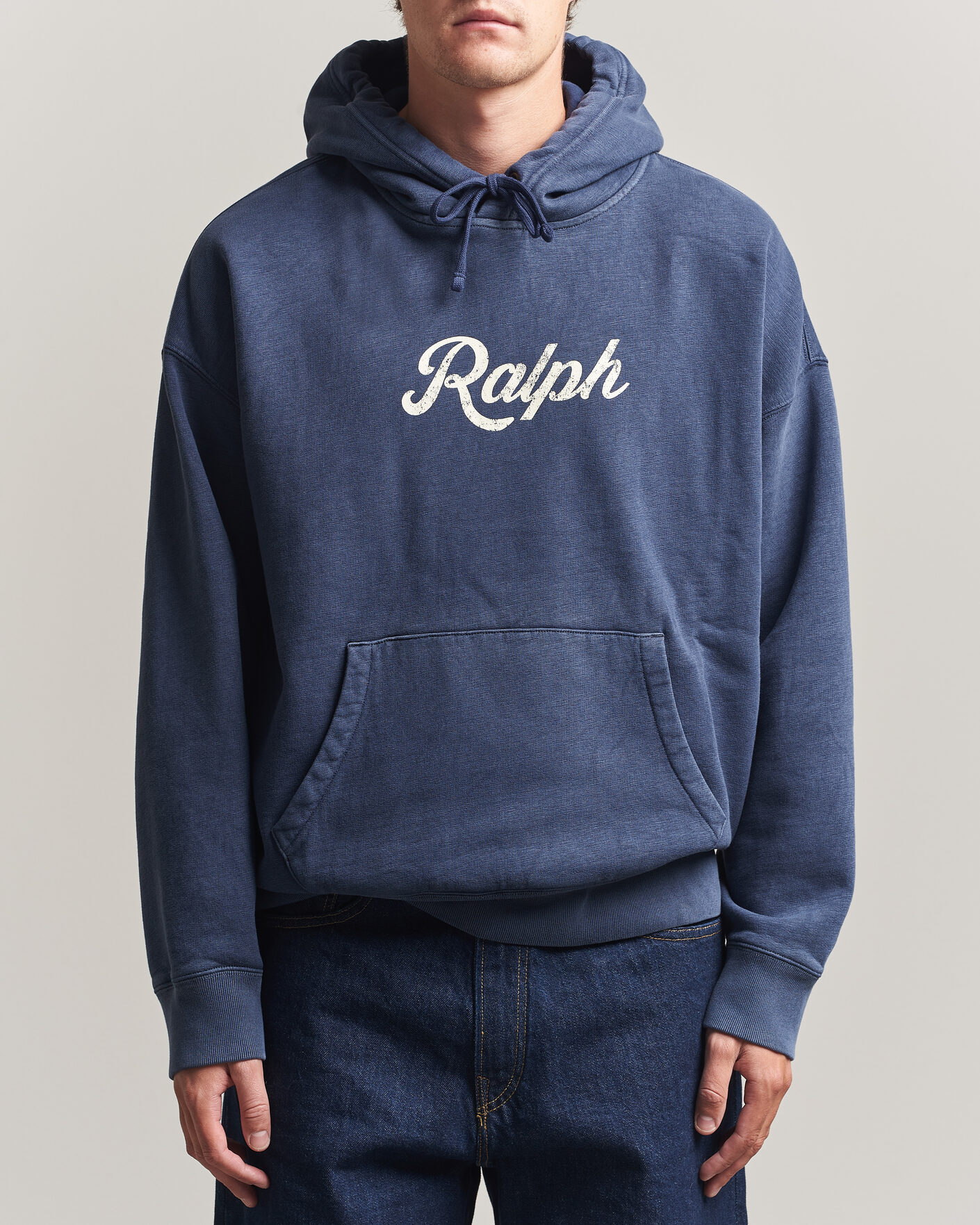 Men | Sweaters & Knitwear | Polo Ralph Lauren | Vintage Fleece Logo Hoodie Dark Cobalt