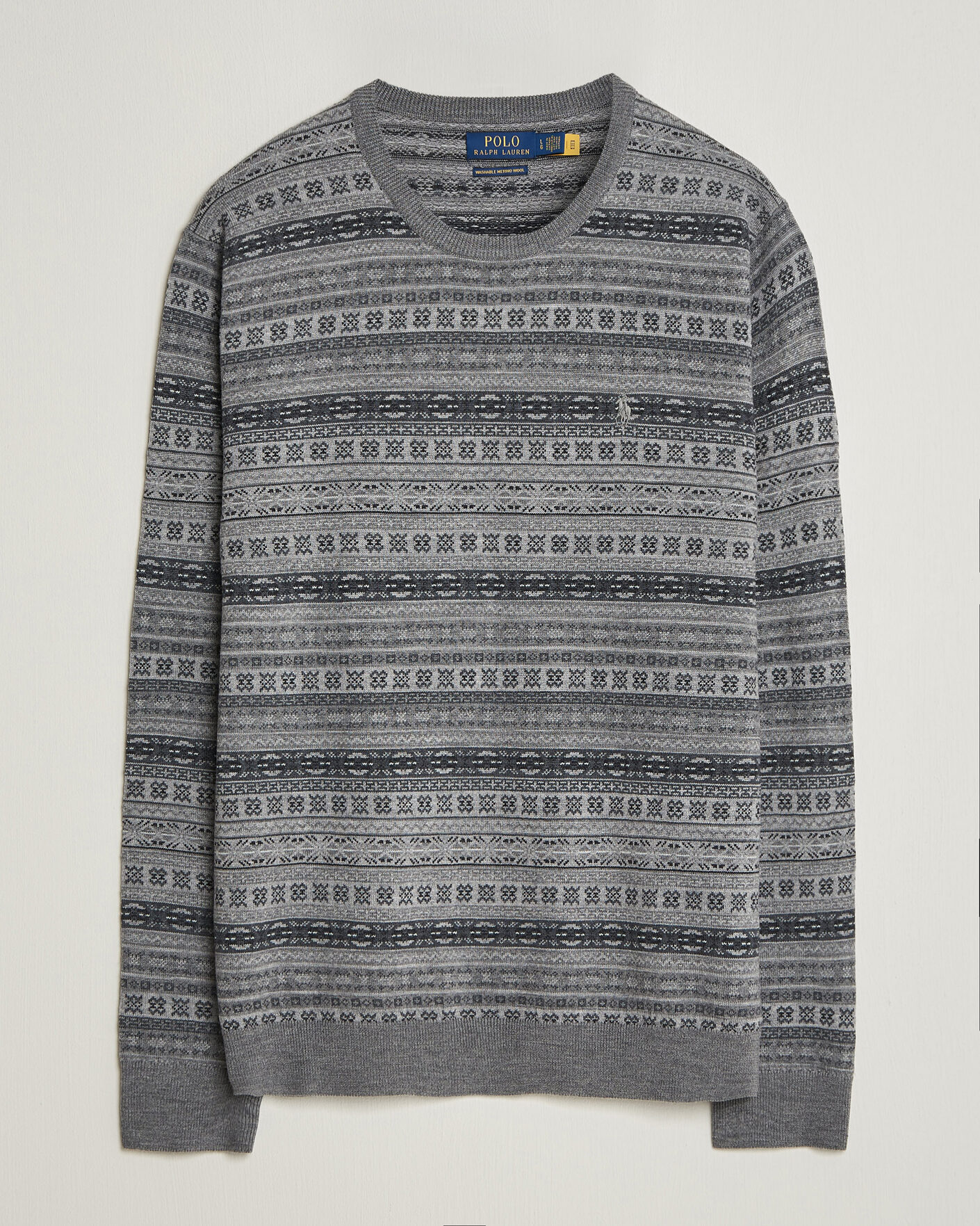 Men | Sweaters & Knitwear | Polo Ralph Lauren | Fair Isle Merino Sweater Grey Combo