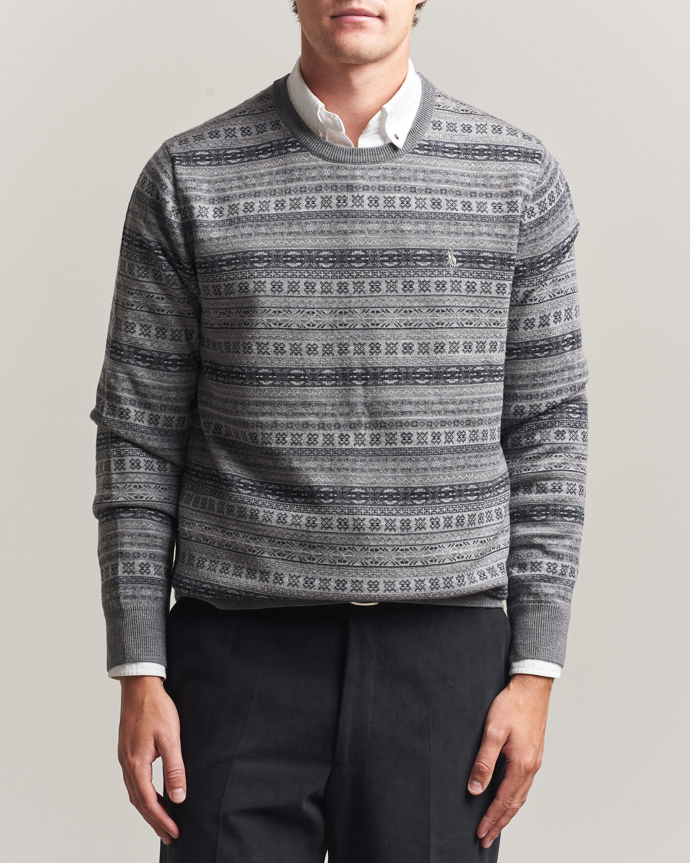 Men | Sweaters & Knitwear | Polo Ralph Lauren | Fair Isle Merino Sweater Grey Combo