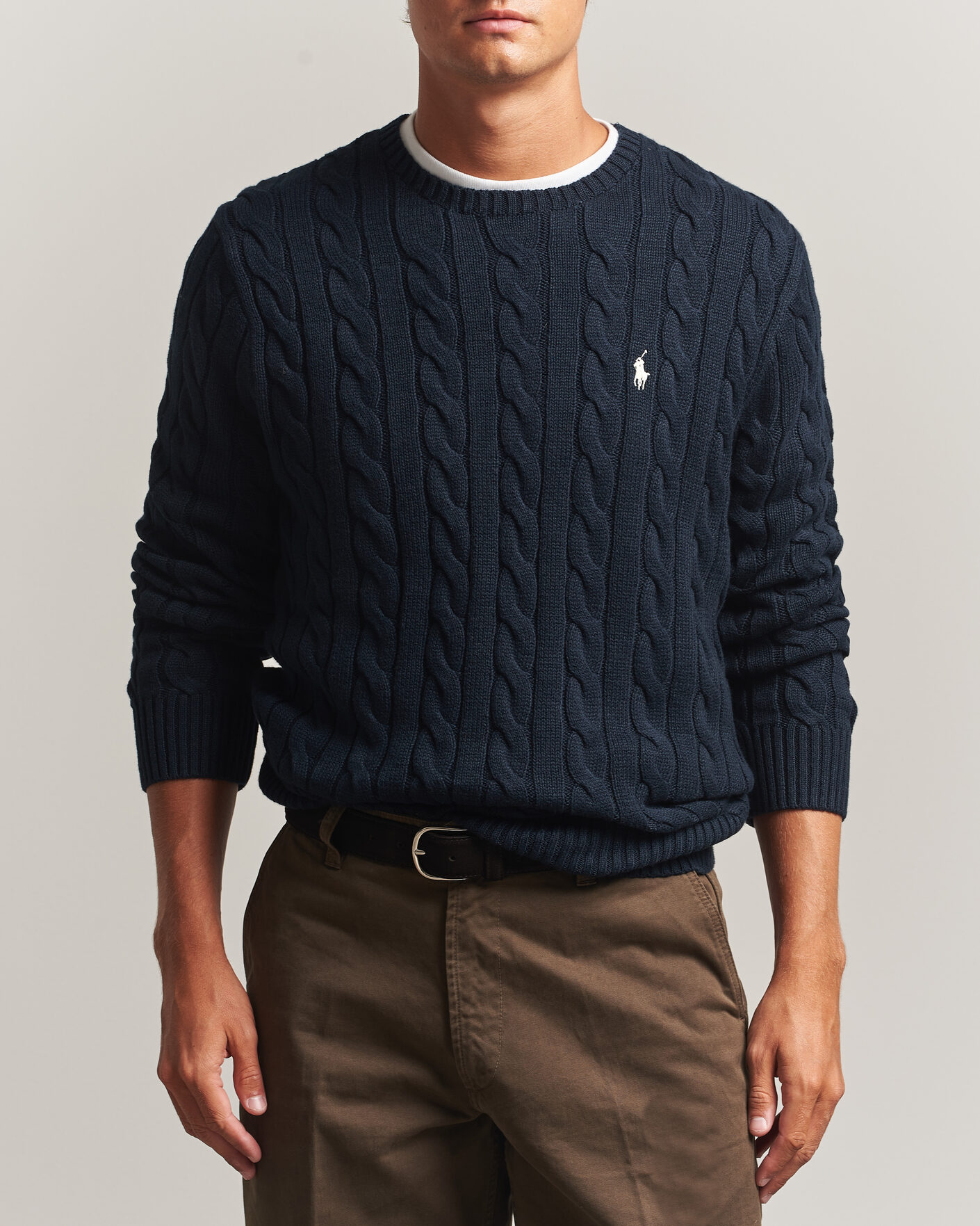 Polo Ralph Lauren Wool/Cashmere Cable Half Zip Hunter Navy at