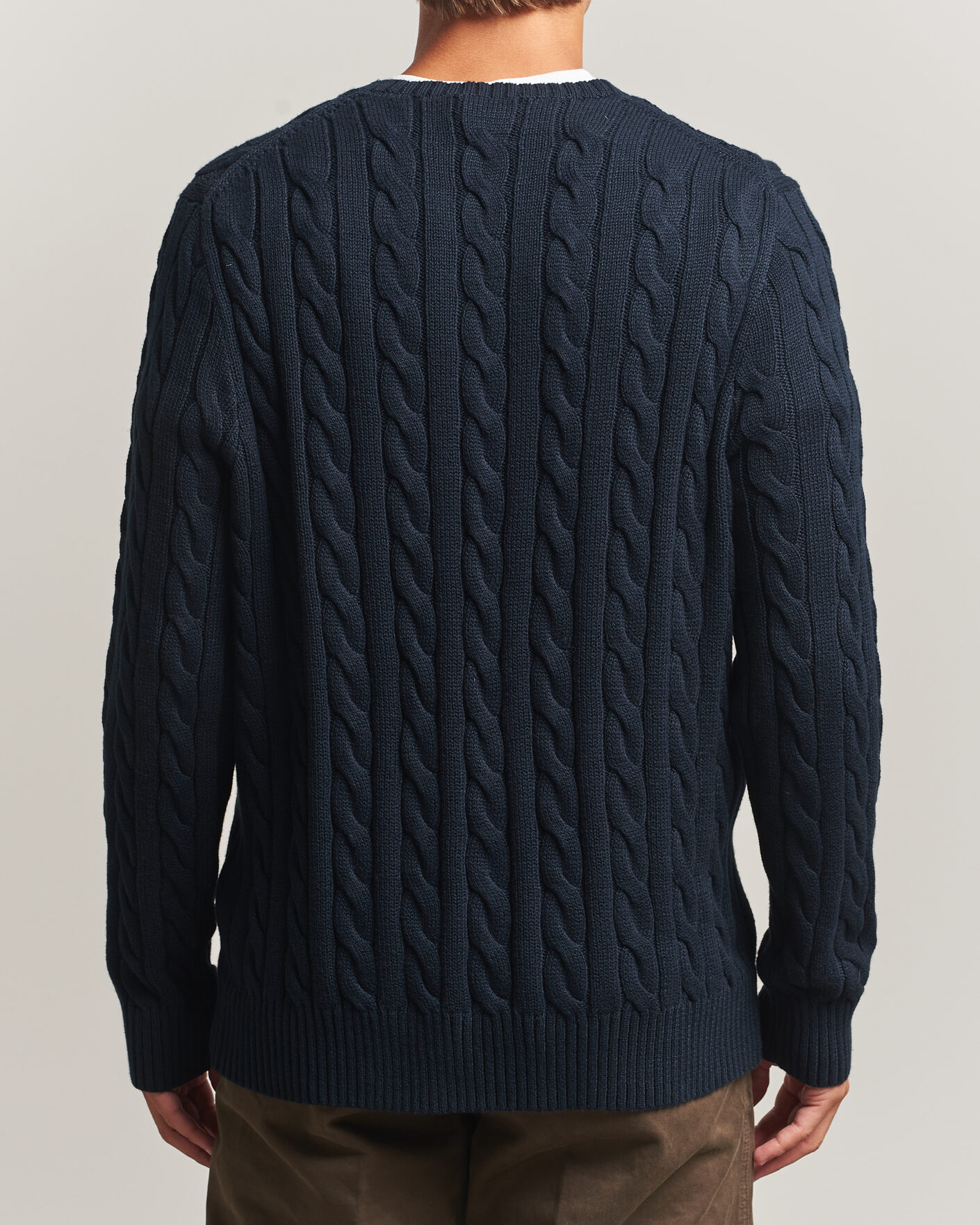 Men | Sweaters & Knitwear | Polo Ralph Lauren | Cotton Cable Pullover Hunter Navy