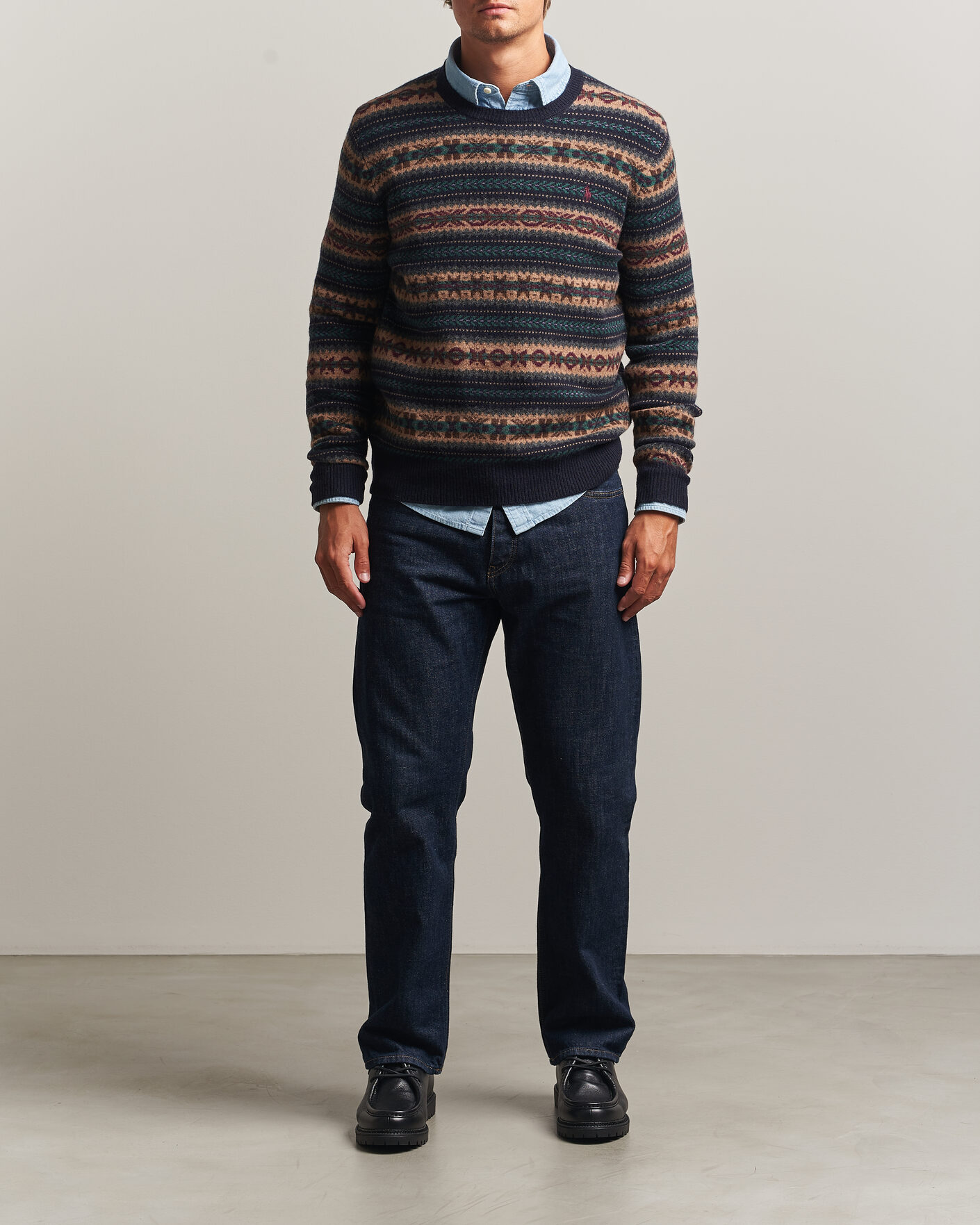Men | Sweaters & Knitwear | Polo Ralph Lauren | Fair Isle Wool Sweater Navy Combo