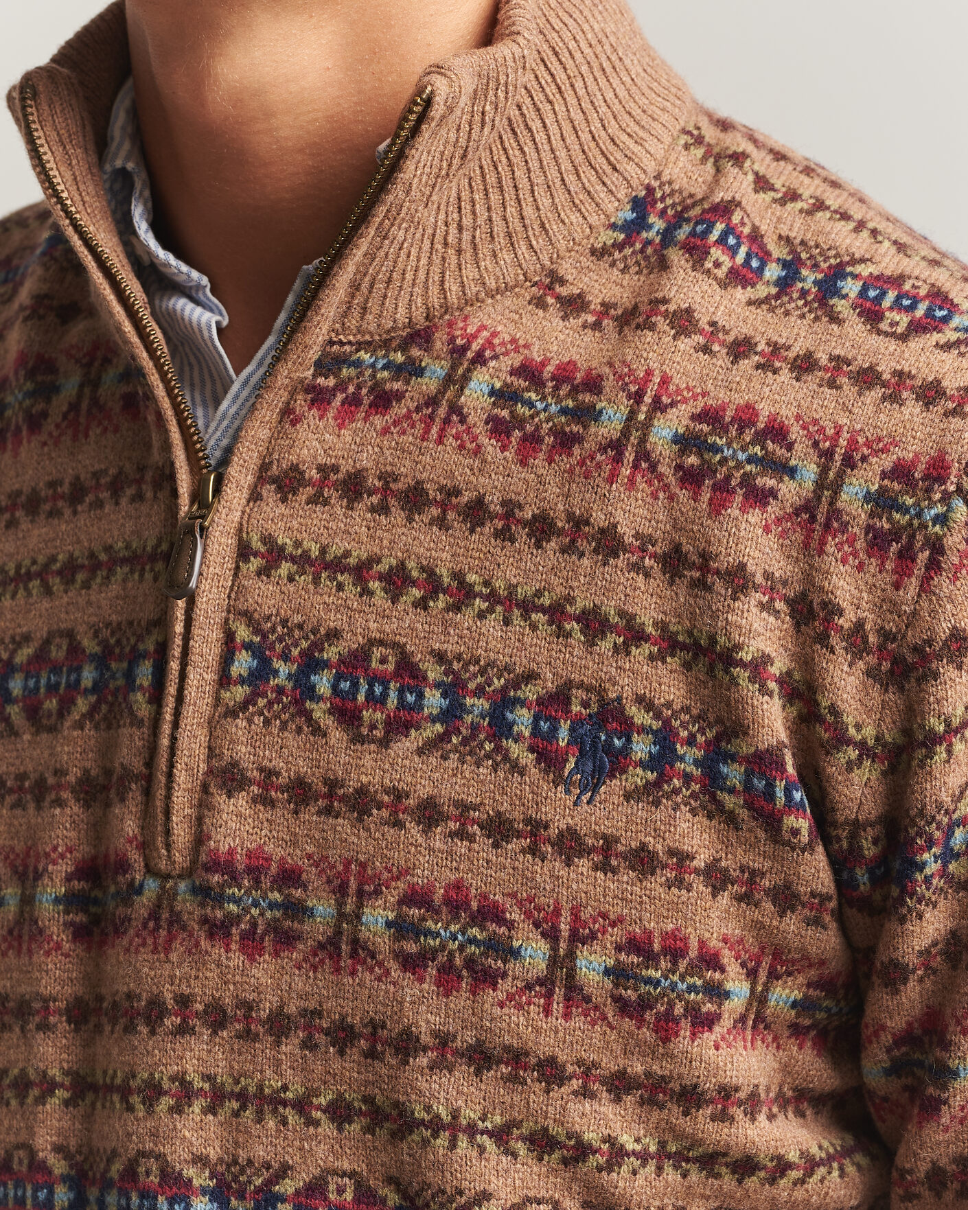 Men | Sweaters & Knitwear | Polo Ralph Lauren | Fair Isle Wool Half-Zip Multi Combo