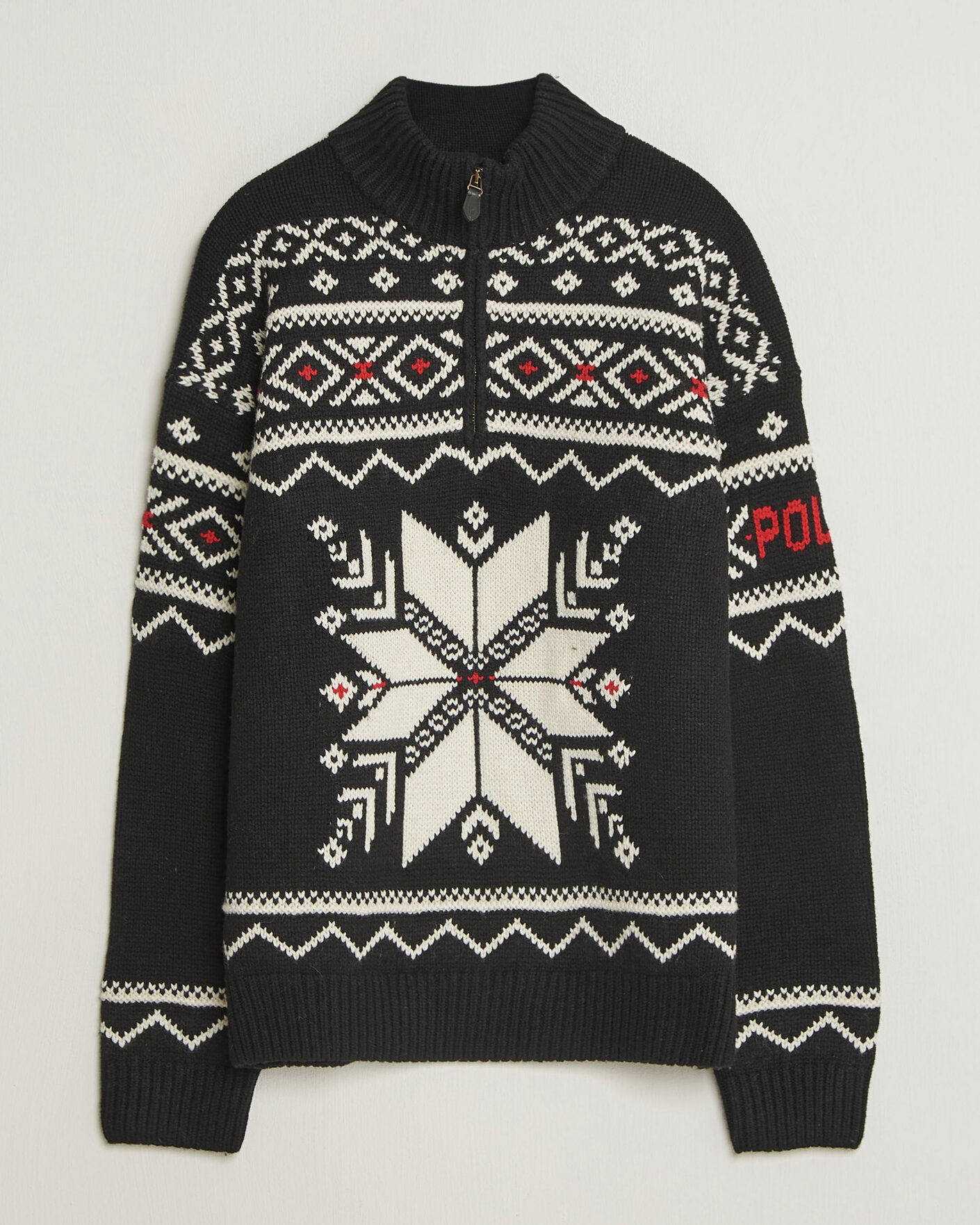 Men | Sweaters & Knitwear | Polo Ralph Lauren | Wool Cotton Blend Sweater Black Combo