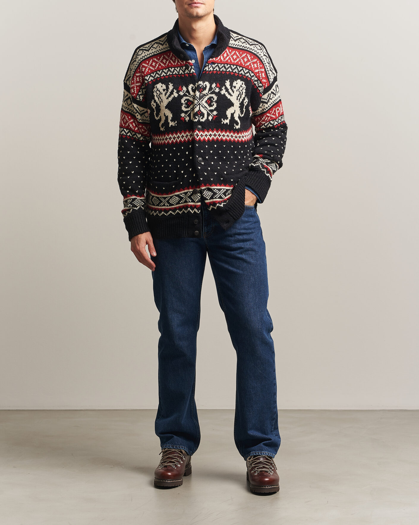 Men | Sweaters & Knitwear | Polo Ralph Lauren | Cotton/Cashmere Cardigan Black Combo
