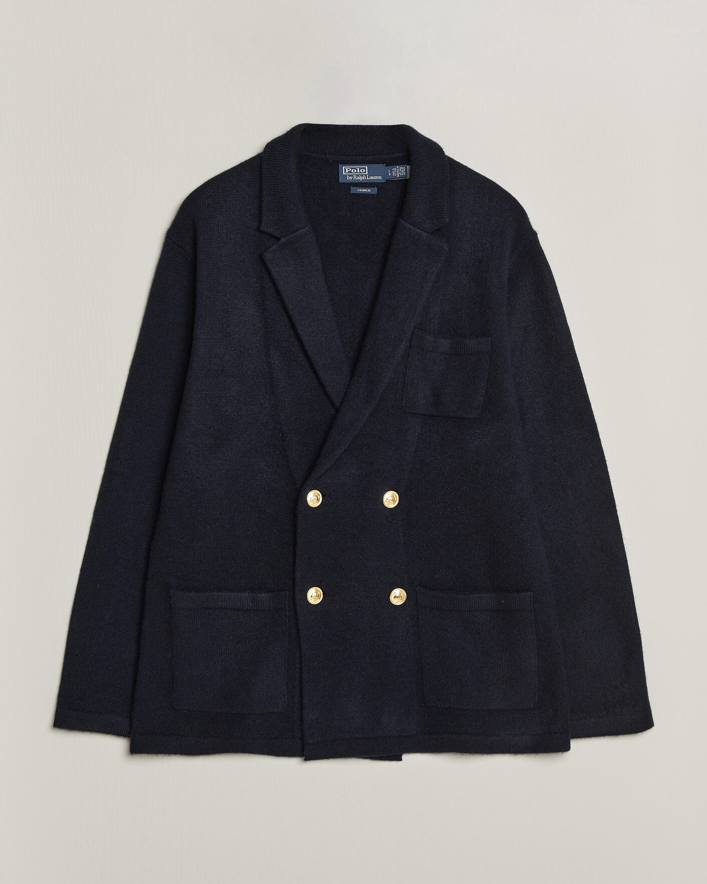 Men | Sweaters & Knitwear | Polo Ralph Lauren | Double Breasted Cashmere Cardigan Aviator Navy