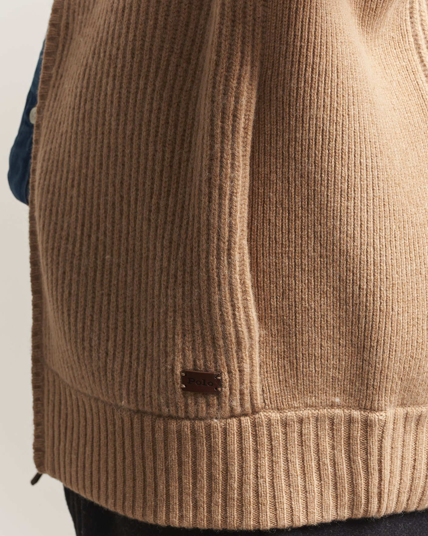 Men | Sweaters & Knitwear | Polo Ralph Lauren | Wool/Cashmere Full-Zip Camel Melange