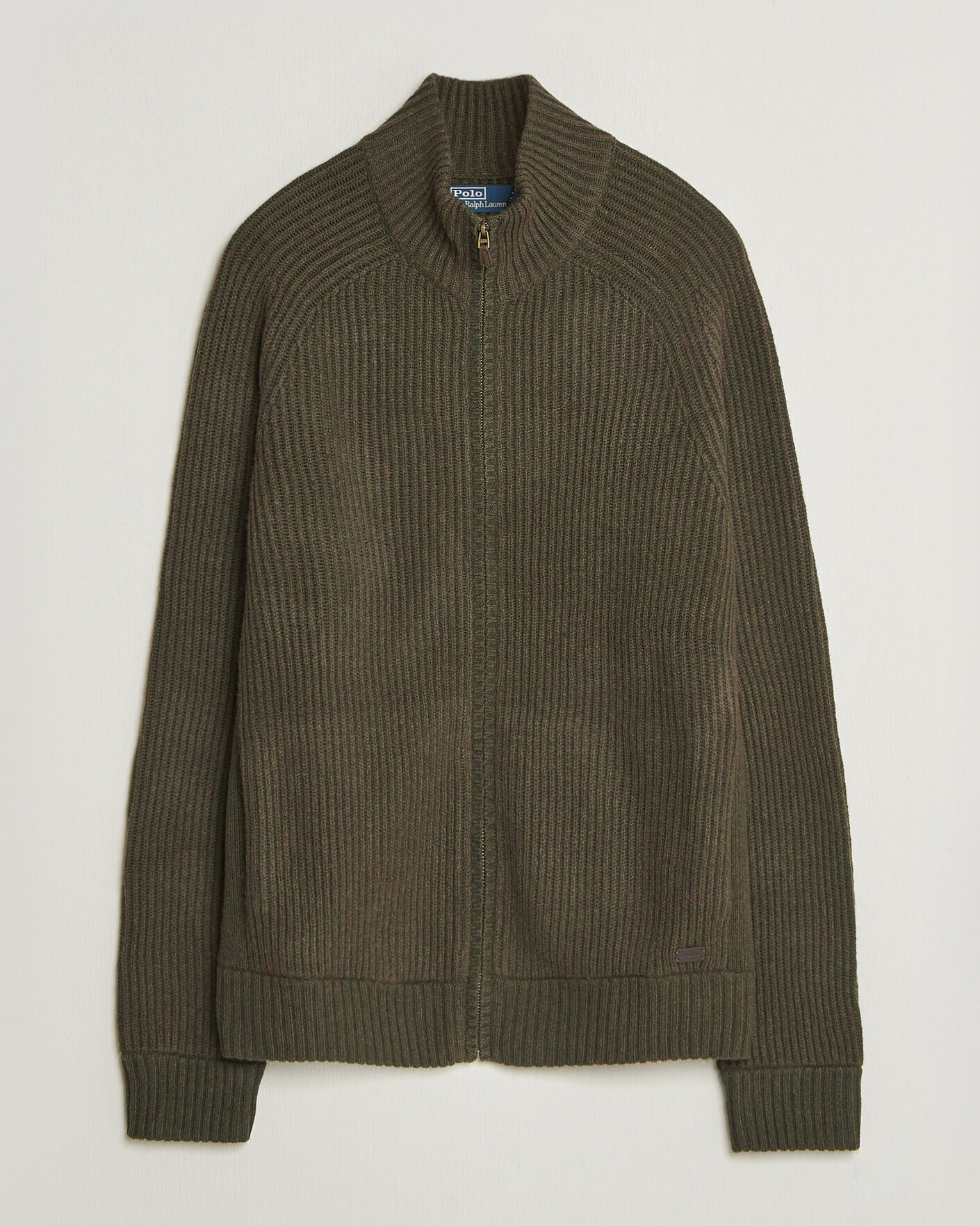 Men | Sweaters & Knitwear | Polo Ralph Lauren | Wool/Cashmere Full-Zip Ekanite Olive Heather