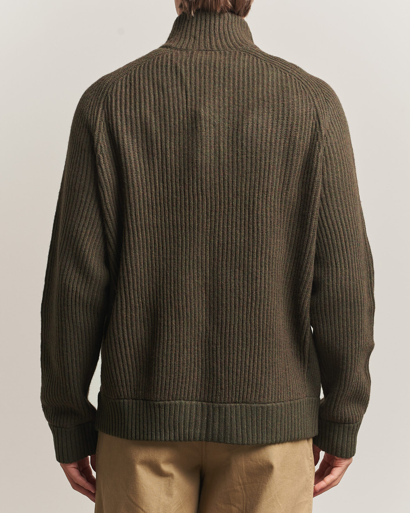 Men | Sweaters & Knitwear | Polo Ralph Lauren | Wool/Cashmere Full-Zip Ekanite Olive Heather