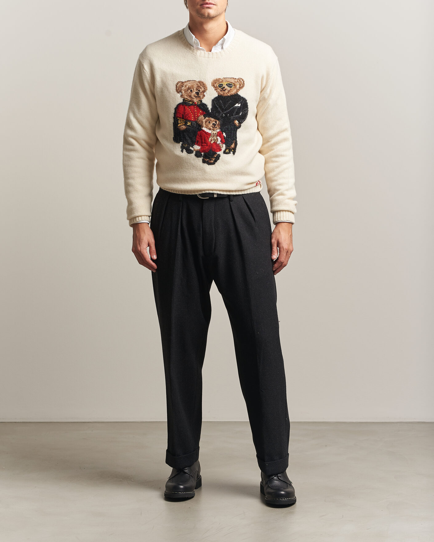 Men | Sweaters & Knitwear | Polo Ralph Lauren | Wool Blend Bear Sweater Authentic Cream