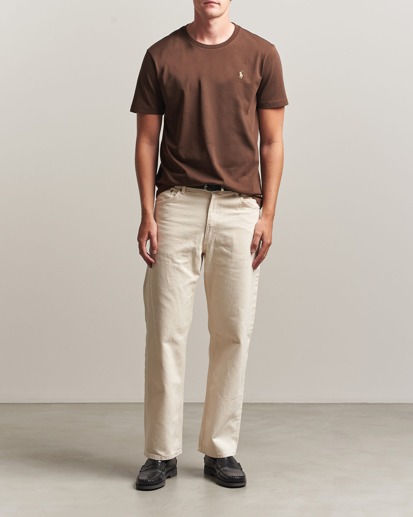 Men | T-Shirts | Polo Ralph Lauren | Custom Slim Fit T-shirt Nutmeg Brown
