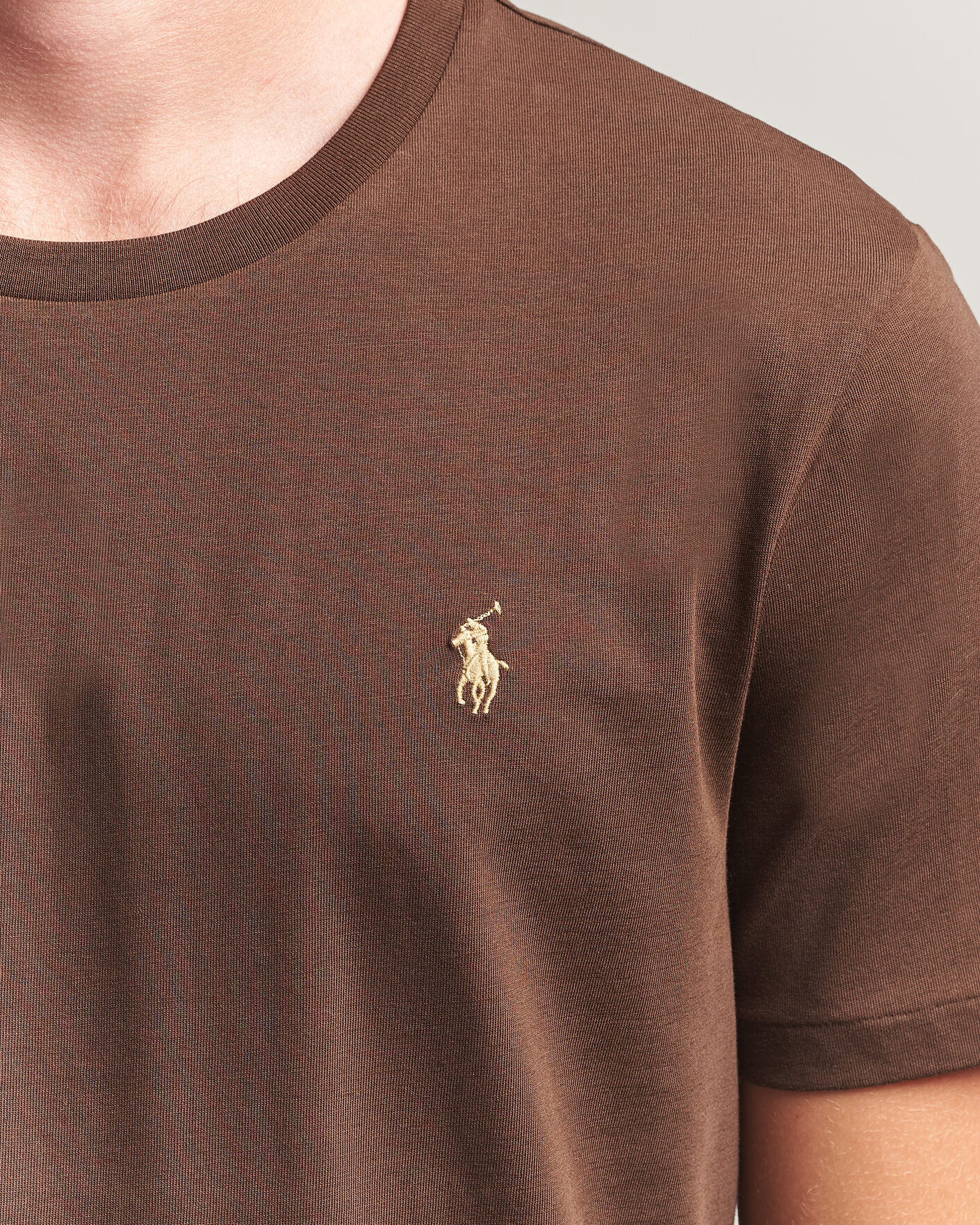 Men | T-Shirts | Polo Ralph Lauren | Custom Slim Fit T-shirt Nutmeg Brown