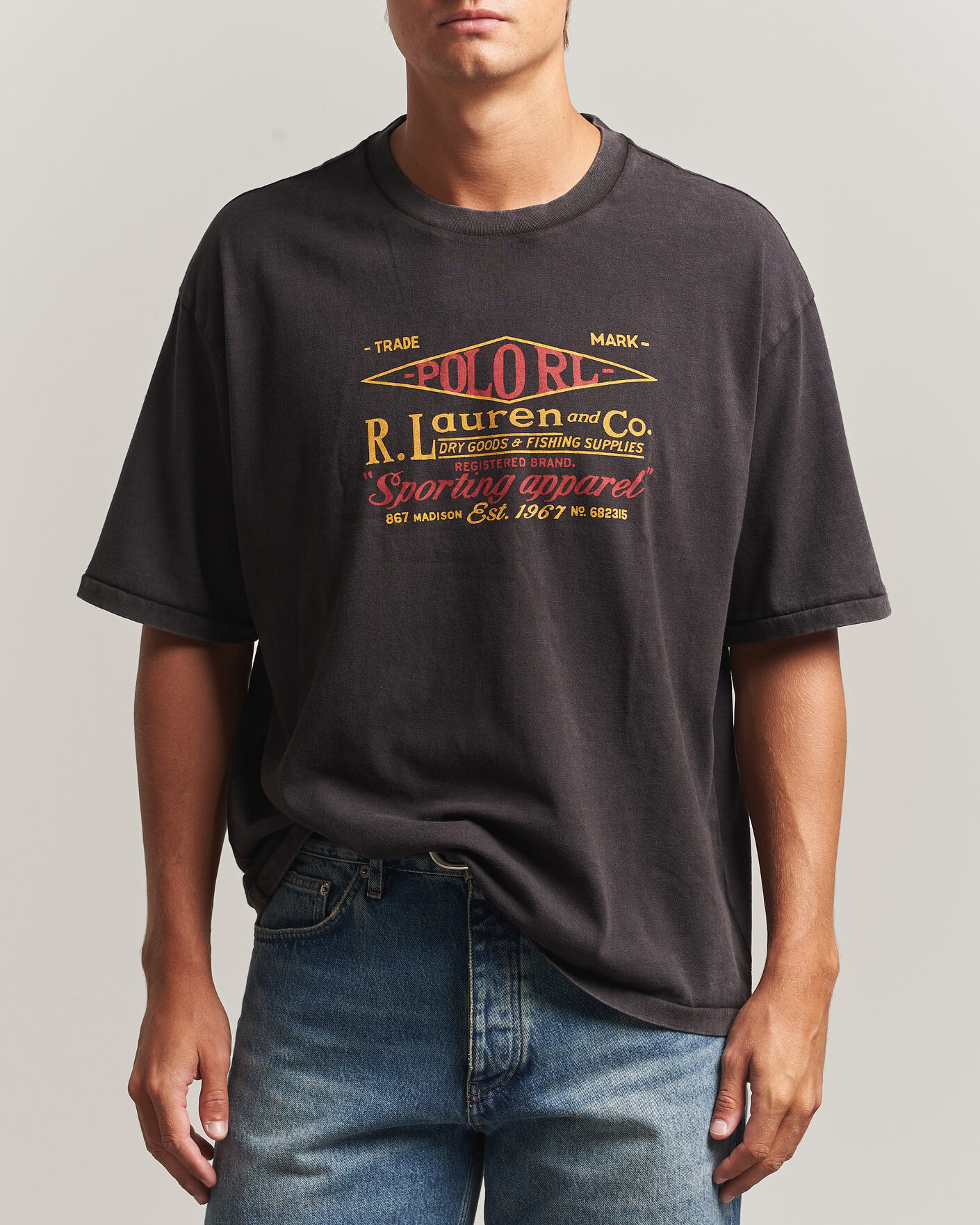 Polo Ralph Lauren Relaxed Fit Print T-Shirt Polo Black at