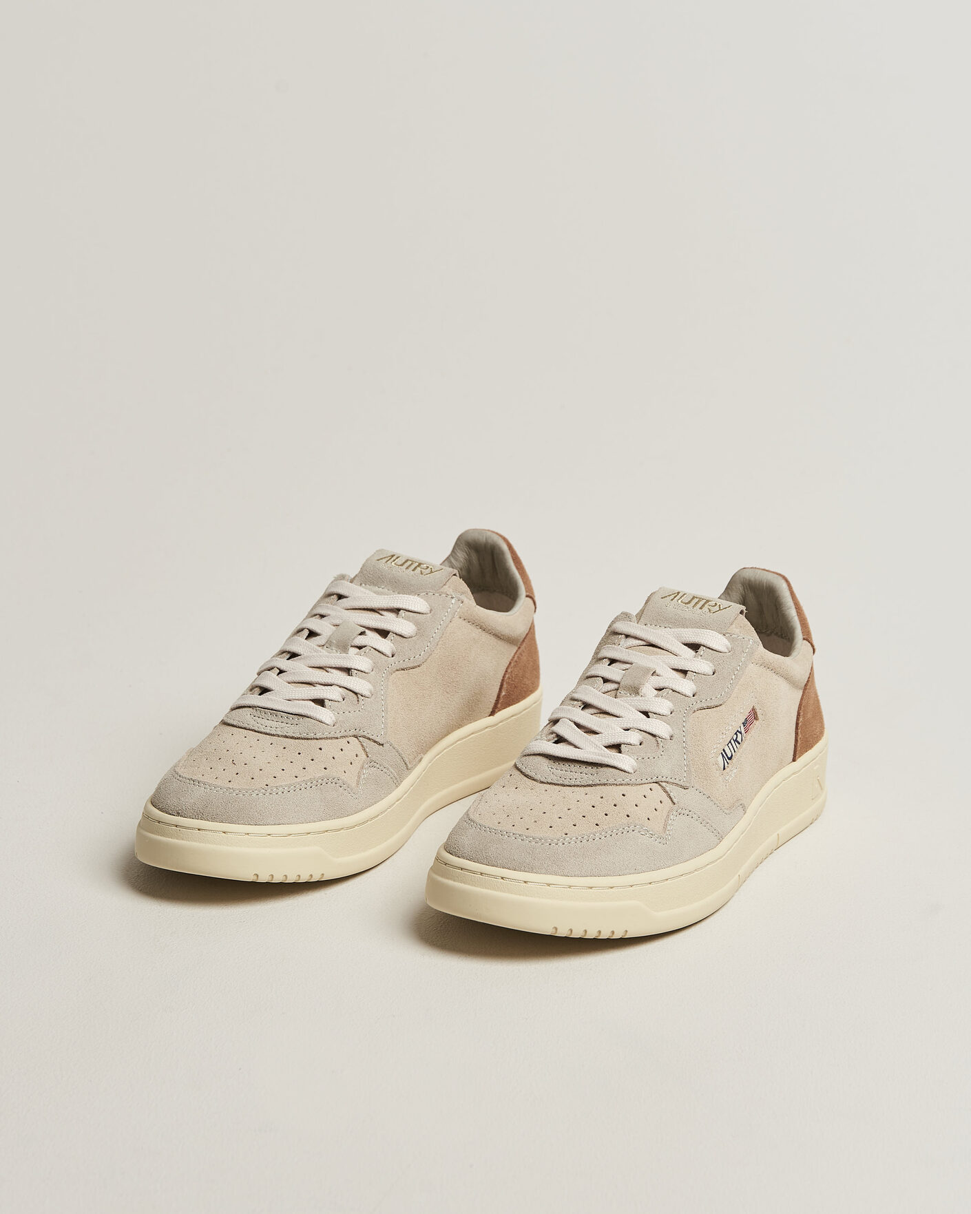 Men | Sneakers | Autry | Medalist Low Suede Mix Sneaker Brown/Beige/White