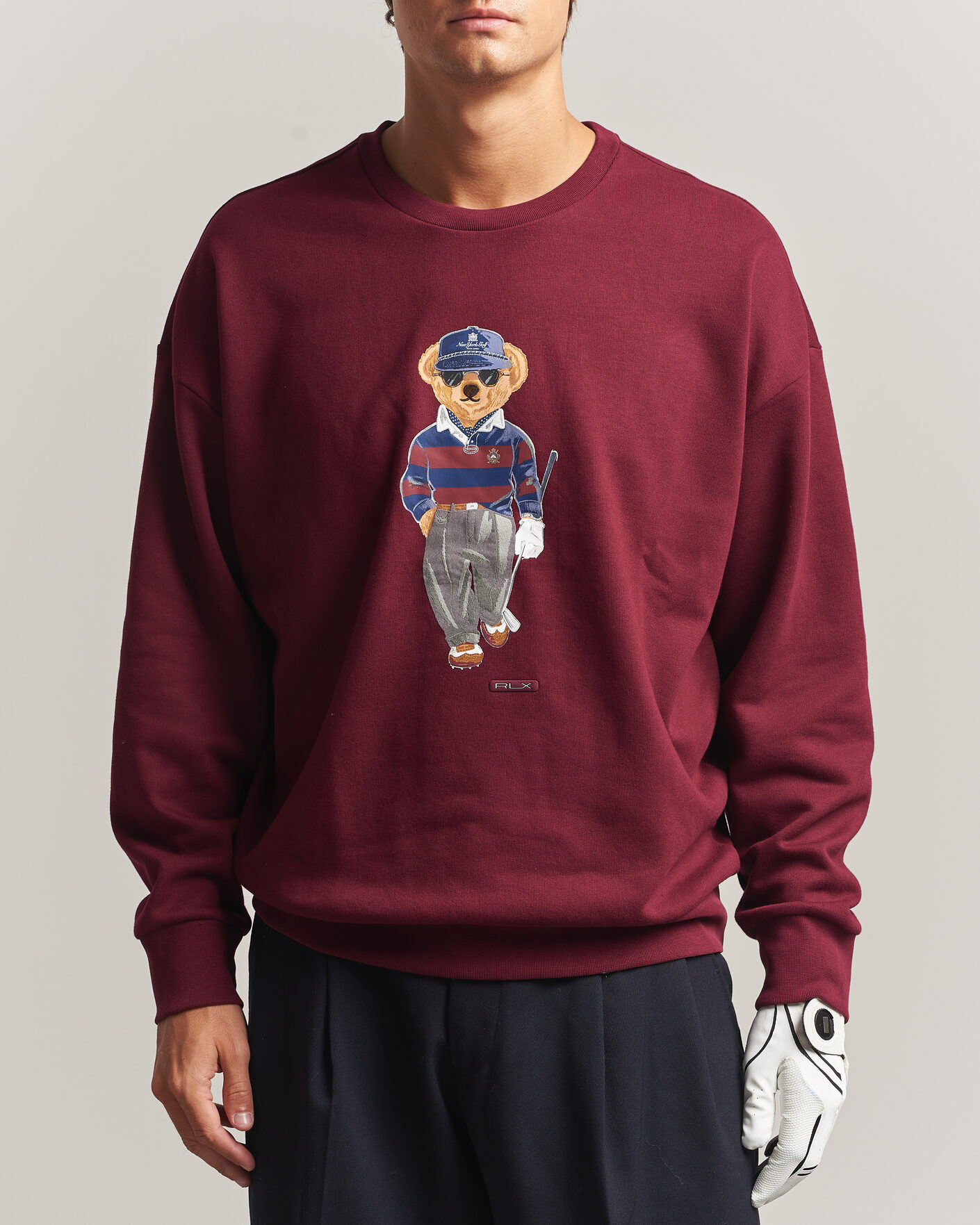 Men | Sweaters & Knitwear | RLX Ralph Lauren | Polo Ralph Lauren Magic Fleece Bear Sweatshirt Classic Wine
