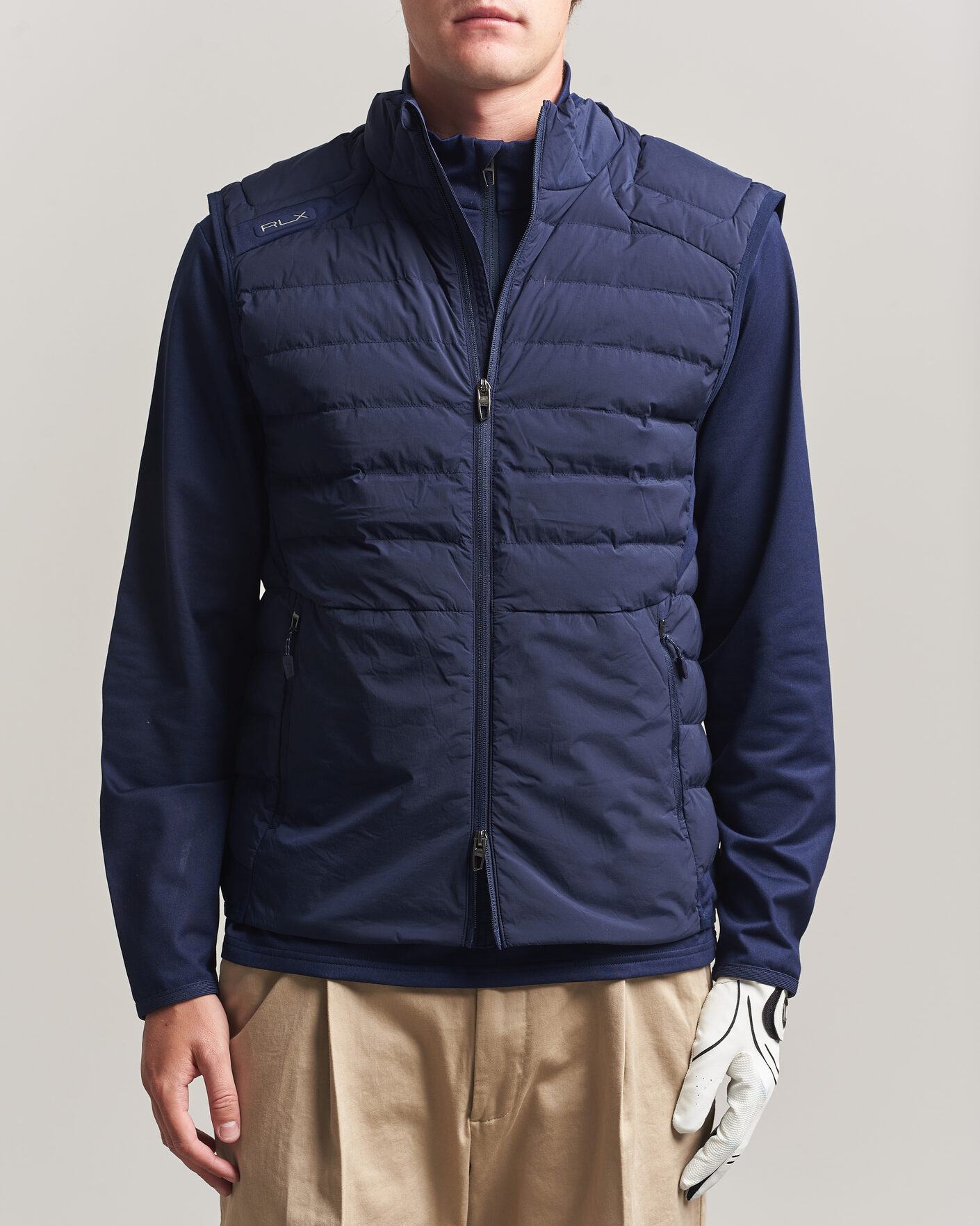 RLX Ralph Lauren Full Zip Golf Vest Refined Navy at CareOfCarl.com