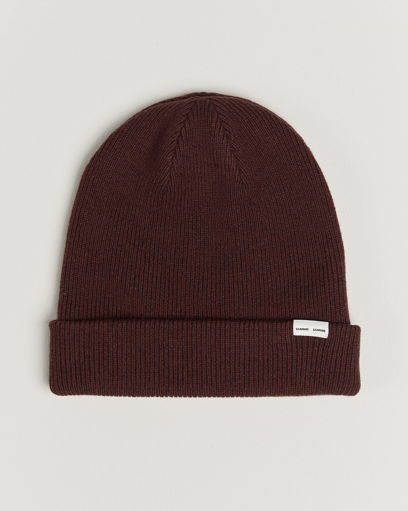 Men | Beanies | Samsøe Samsøe | The Wool Beanie Bitter Chocolate