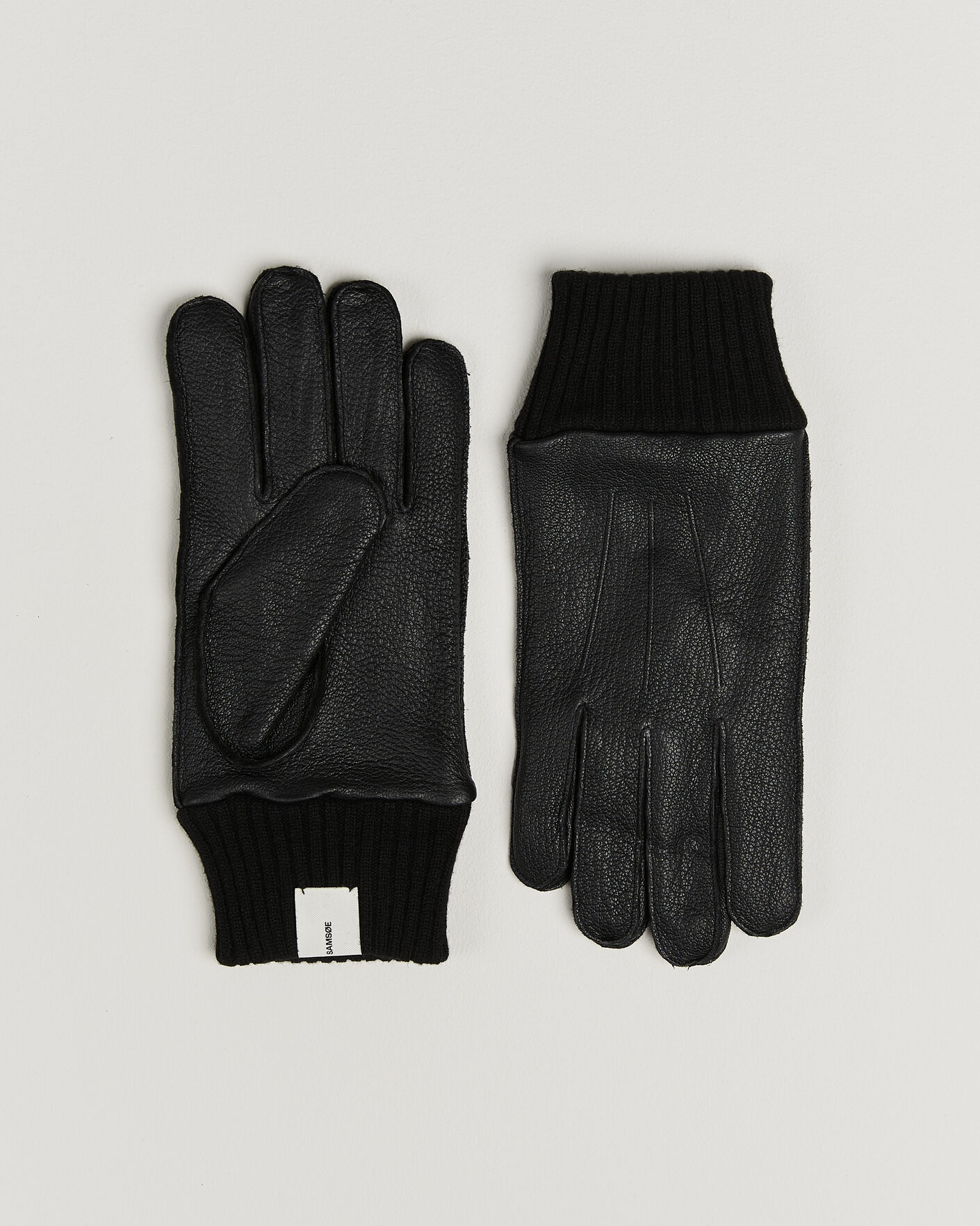 Men | Gloves | Samsøe Samsøe | Floki Leather Gloves Black