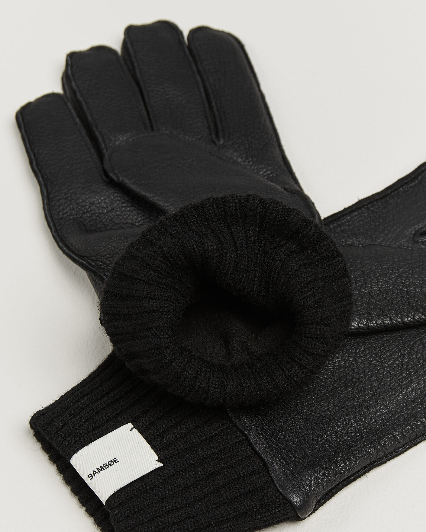 Men | Gloves | Samsøe Samsøe | Floki Leather Gloves Black