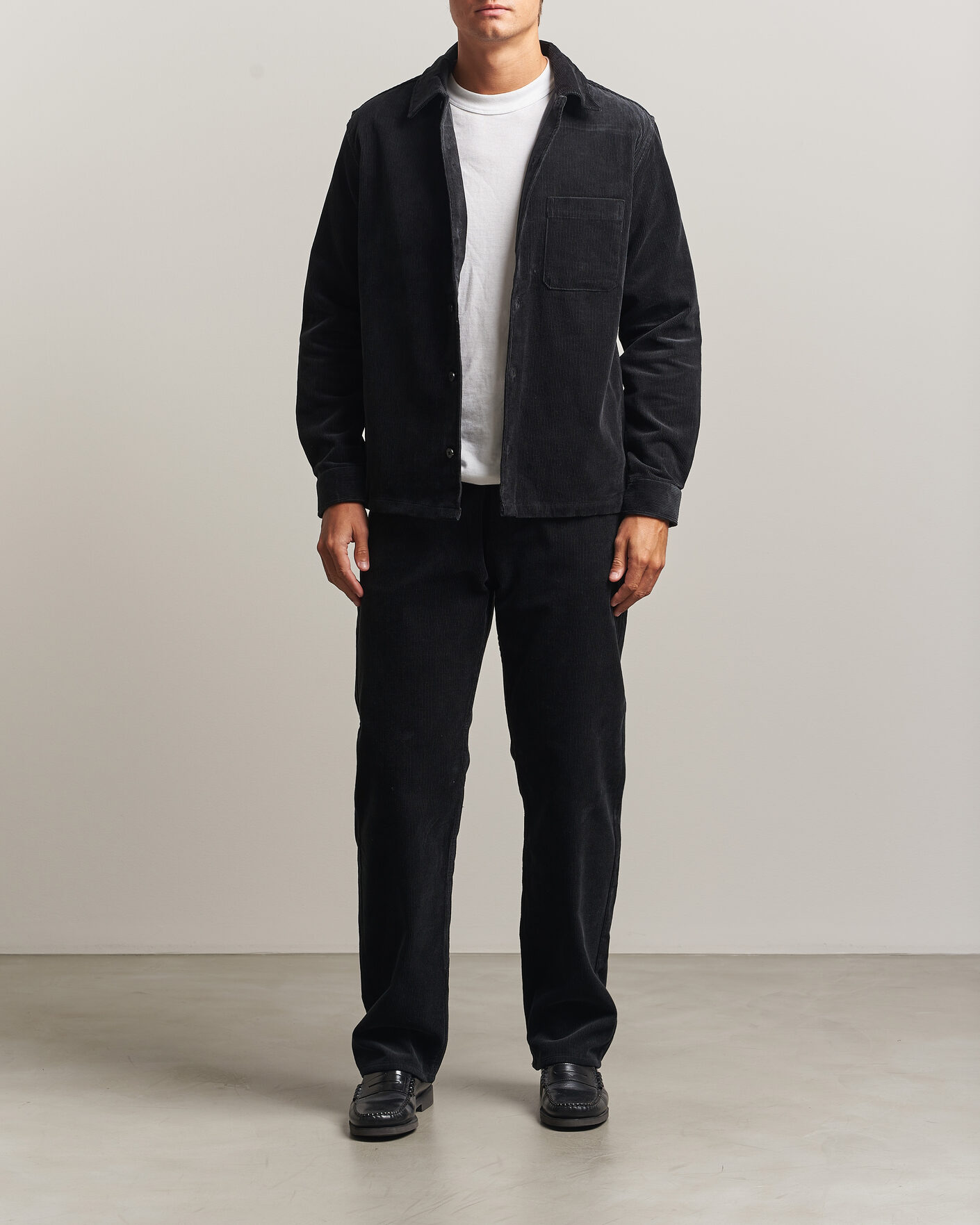 Men | Trousers | Samsøe Samsøe | Eddie Corduroy Trousers Black