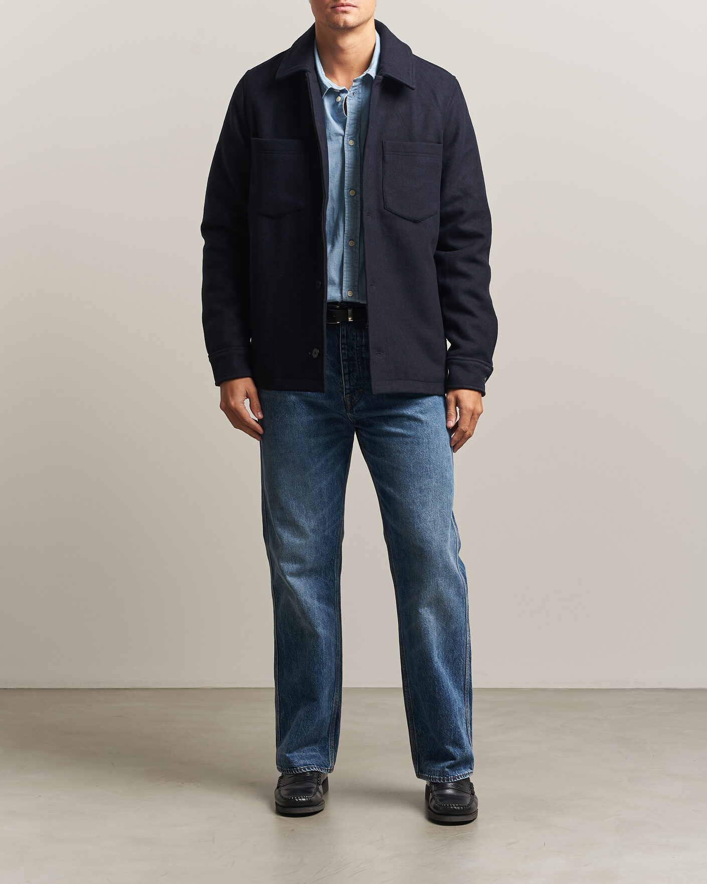 Men | Coats & Jackets | Samsøe Samsøe | Pally Padded Shirt Jacket Salute Navy